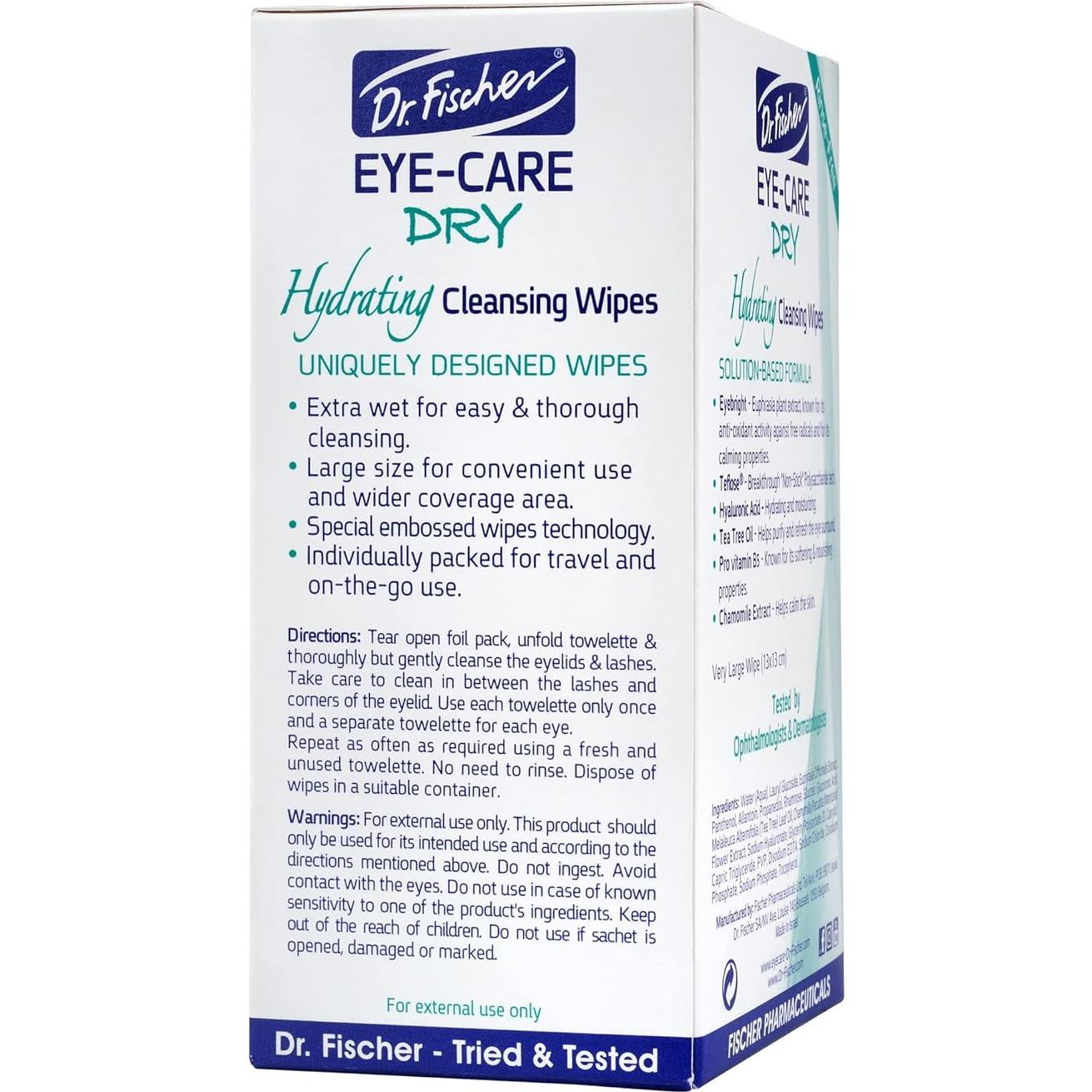 Toallitas para Ojos Hipoalergénicas Dr. Fischer - 30 Unidades