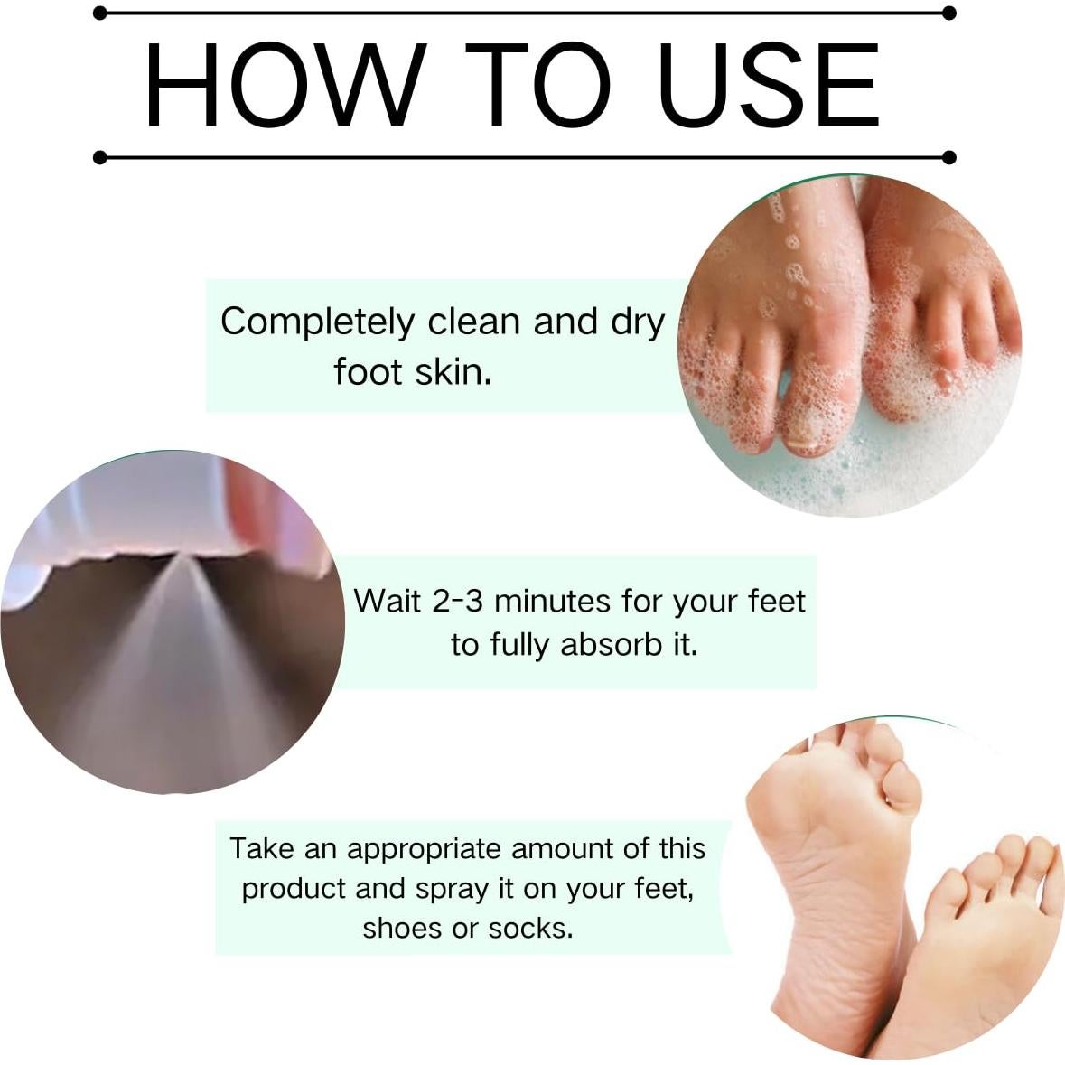 Spray Hidratante para Pies Yancaid con Aceite de Árbol de Té 2PCS