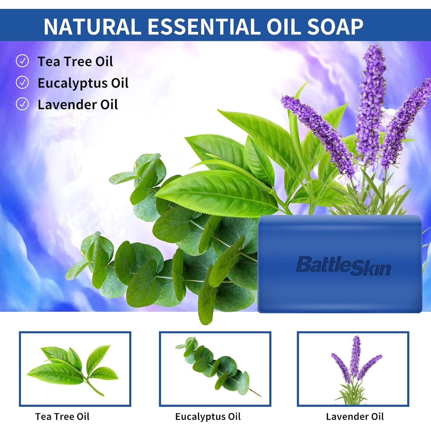 Jabón Antifúngico Battleskin 170g - Aceite de Árbol de Té