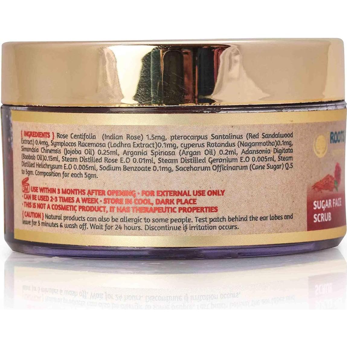 Scrub Facial Orgánico Roots And Herbs 50g Rosa India y Sándalo
