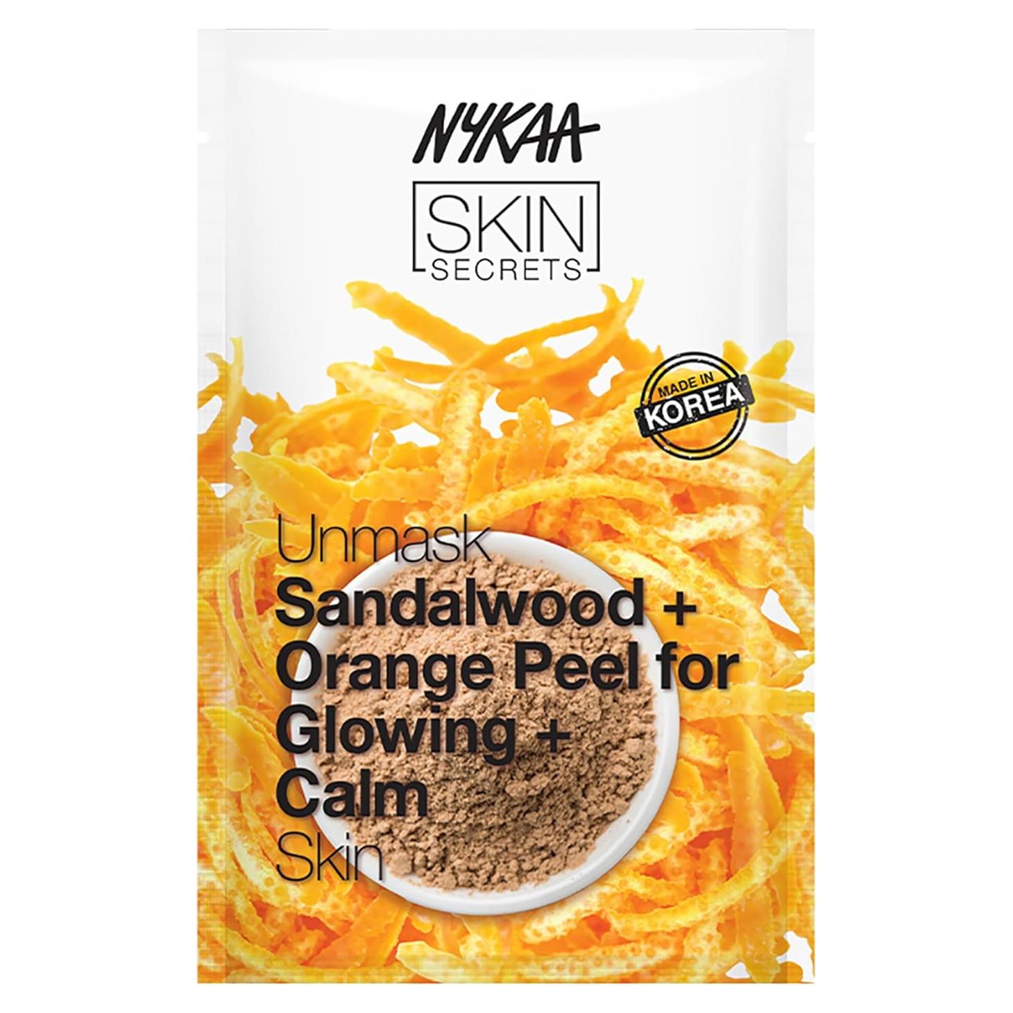 Máscara de Hoja Burbujeante Nykaa Naturals Sándalo y Naranja 19g