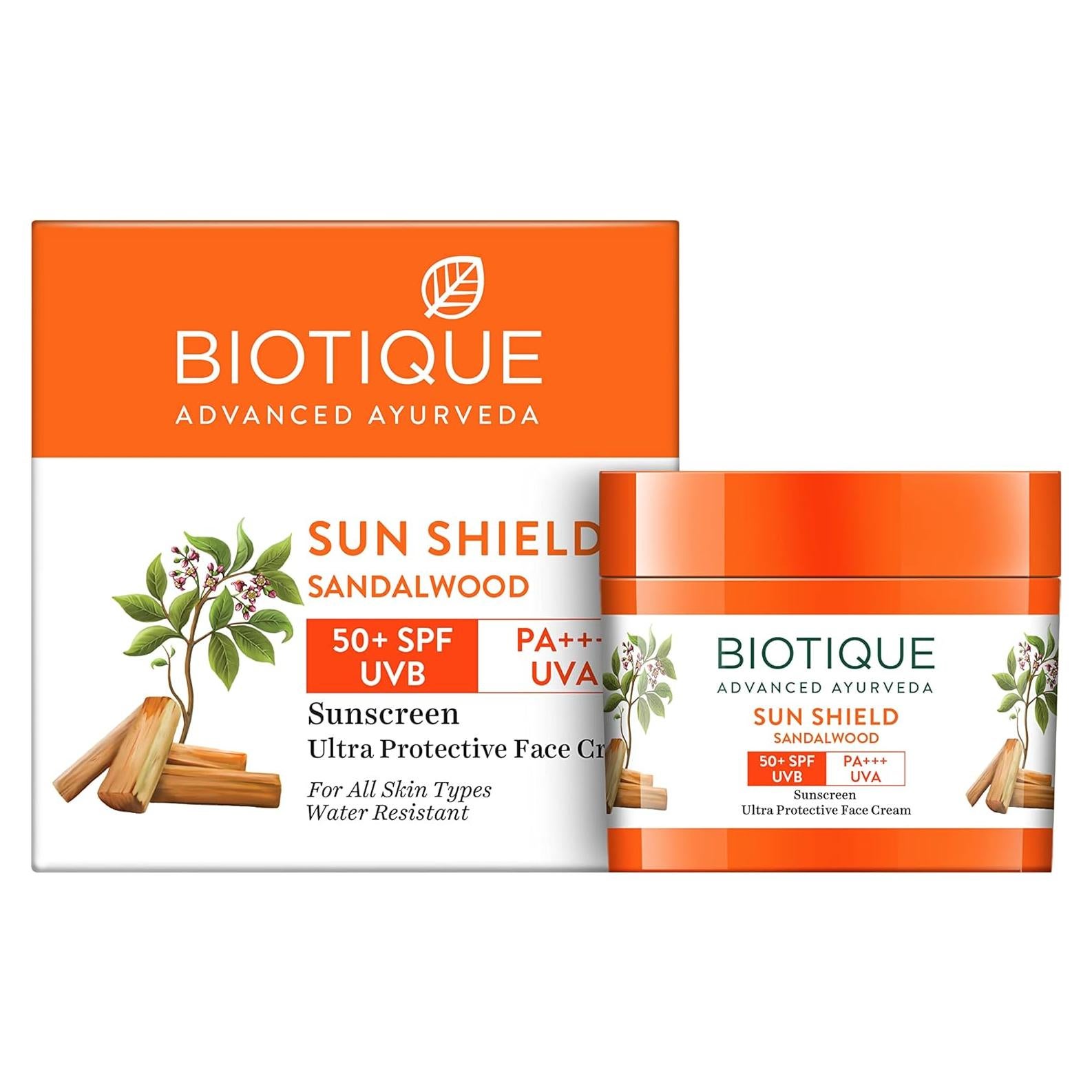 Crema Solar Biotique SPF 50+ para Cara y Cuerpo 50g