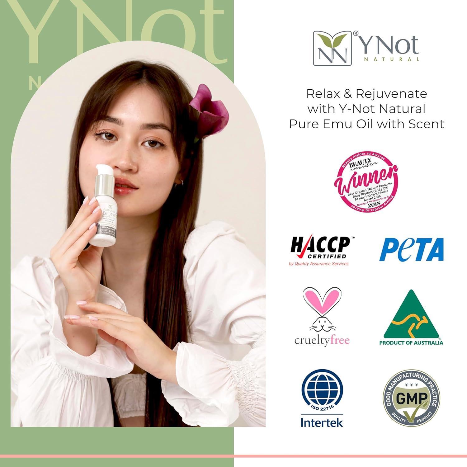 Aceite de Emú Puro Y-Not Natural 60ml - Hidratante para Piel y Cabello