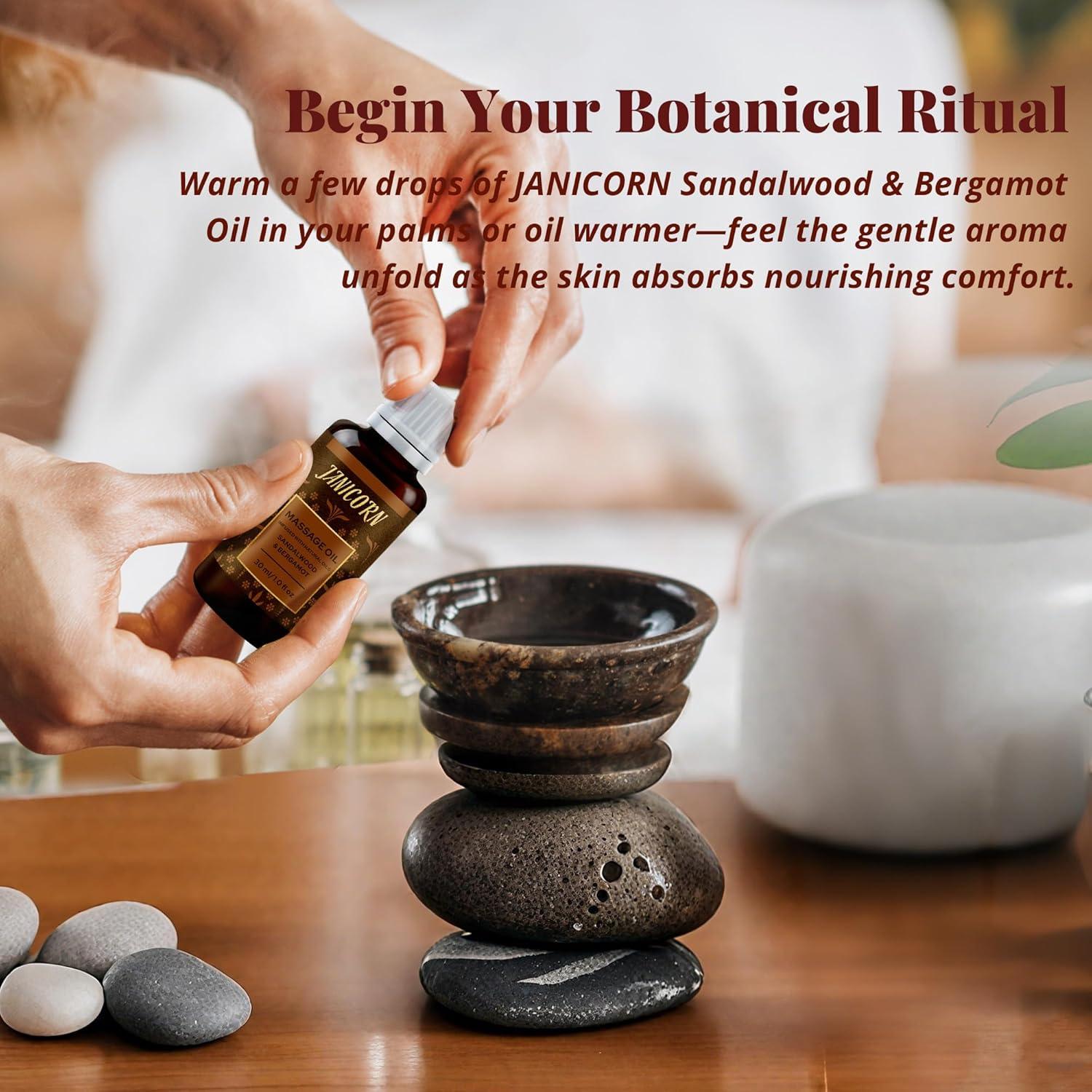 Aceite de Aromaterapia Sándalo y Bergamota 30ml - Masaje y Cuidado