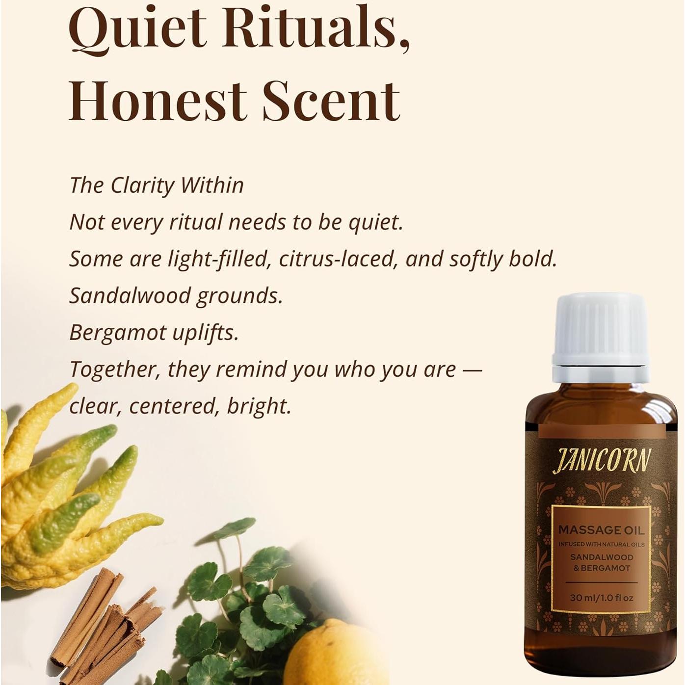 Aceite de Aromaterapia Sándalo y Bergamota 30ml - Masaje y Cuidado