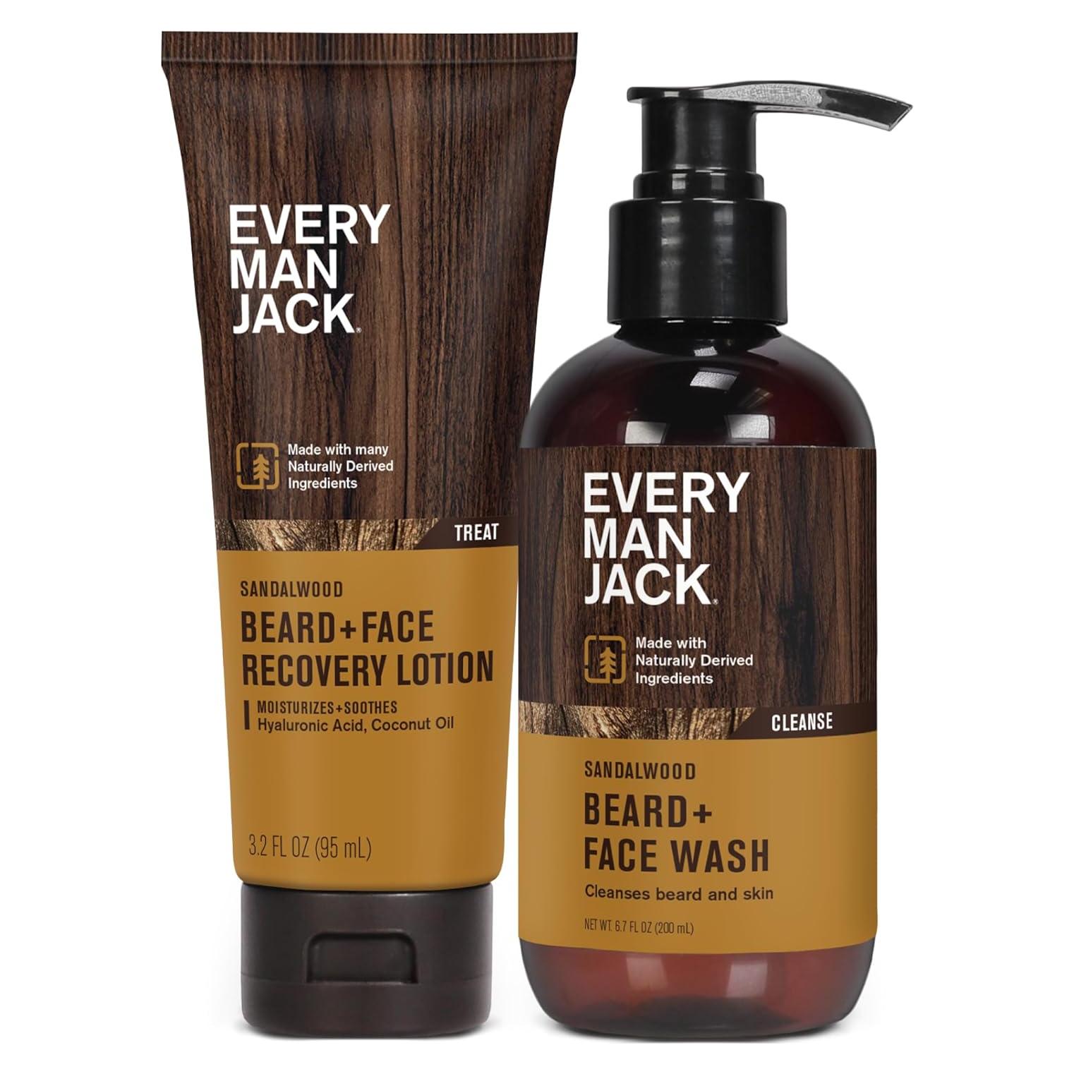 Every Man Jack Set de Lavado y Loción para Barba y Cara - Sándalo