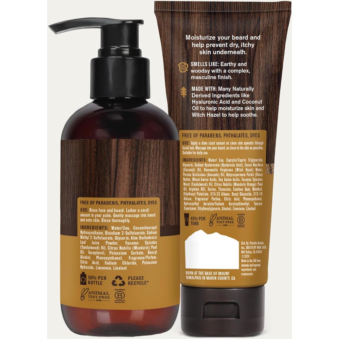 Every Man Jack Set de Lavado y Loción para Barba y Cara - Sándalo