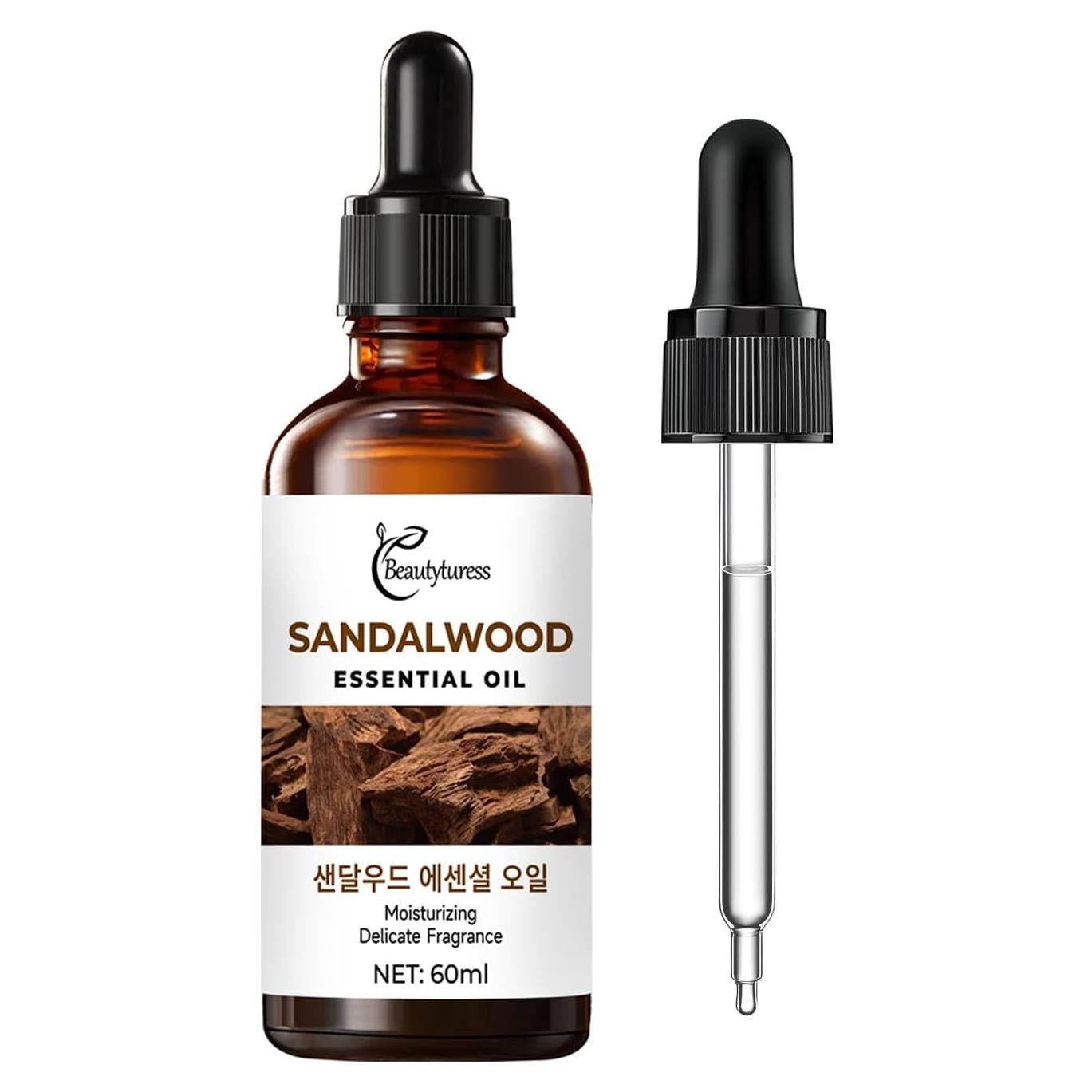 Aceite Esencial de Sándalo 100% Puro 60ml - Aromaterapia y Cuidado de la Piel