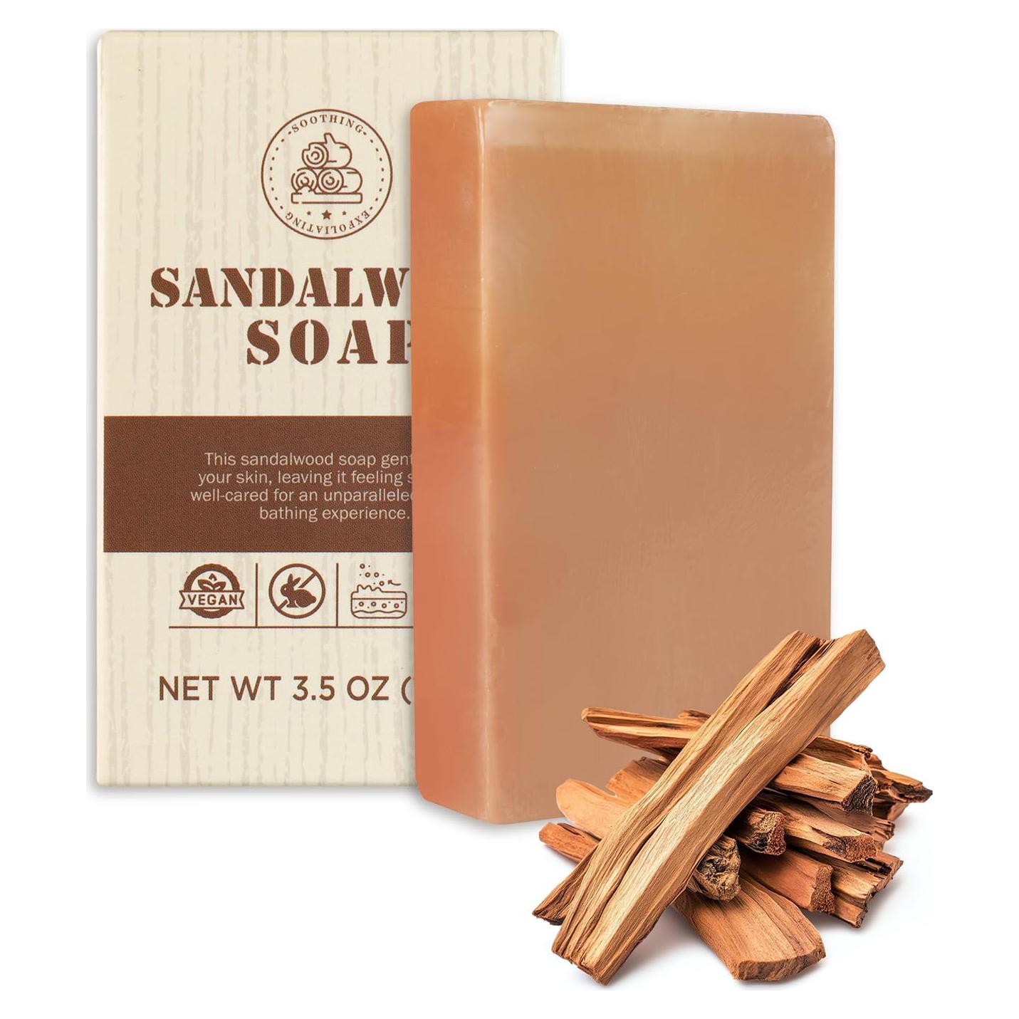 Jabón Exfoliante Sándalo Princess Belle 99g - Natural para Piel