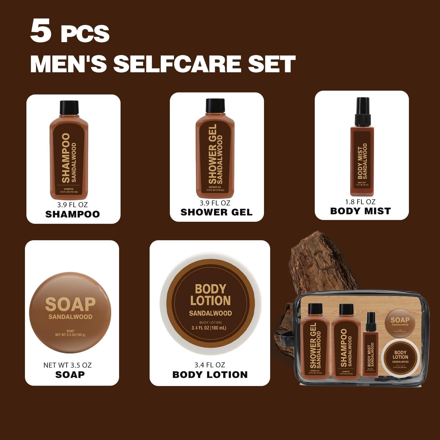 Conjunto de Regalo para Hombres BODY & EARTH 6 Piezas Sándalo