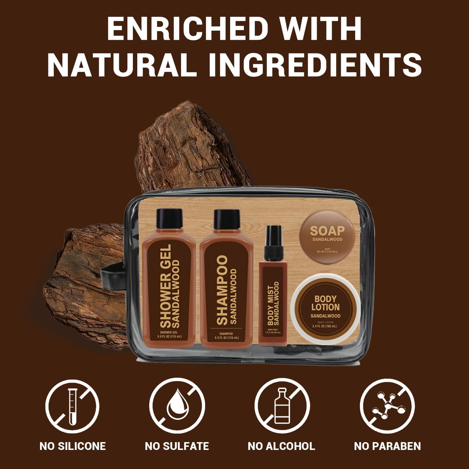 Conjunto de Regalo para Hombres BODY & EARTH 6 Piezas Sándalo