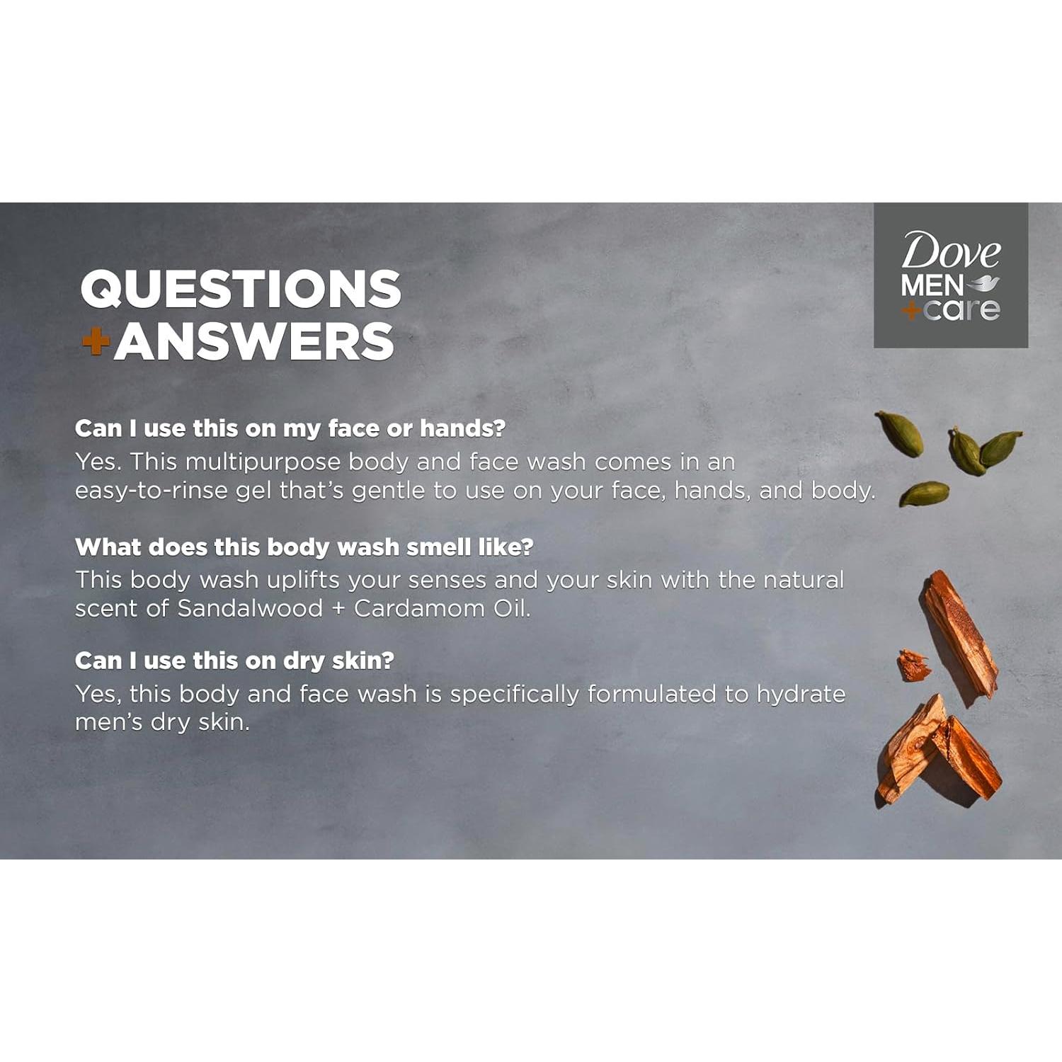 Gel de Ducha Dove Hombres Sándalo + Cardamomo 770ml y Carbón + Arcilla 532ml