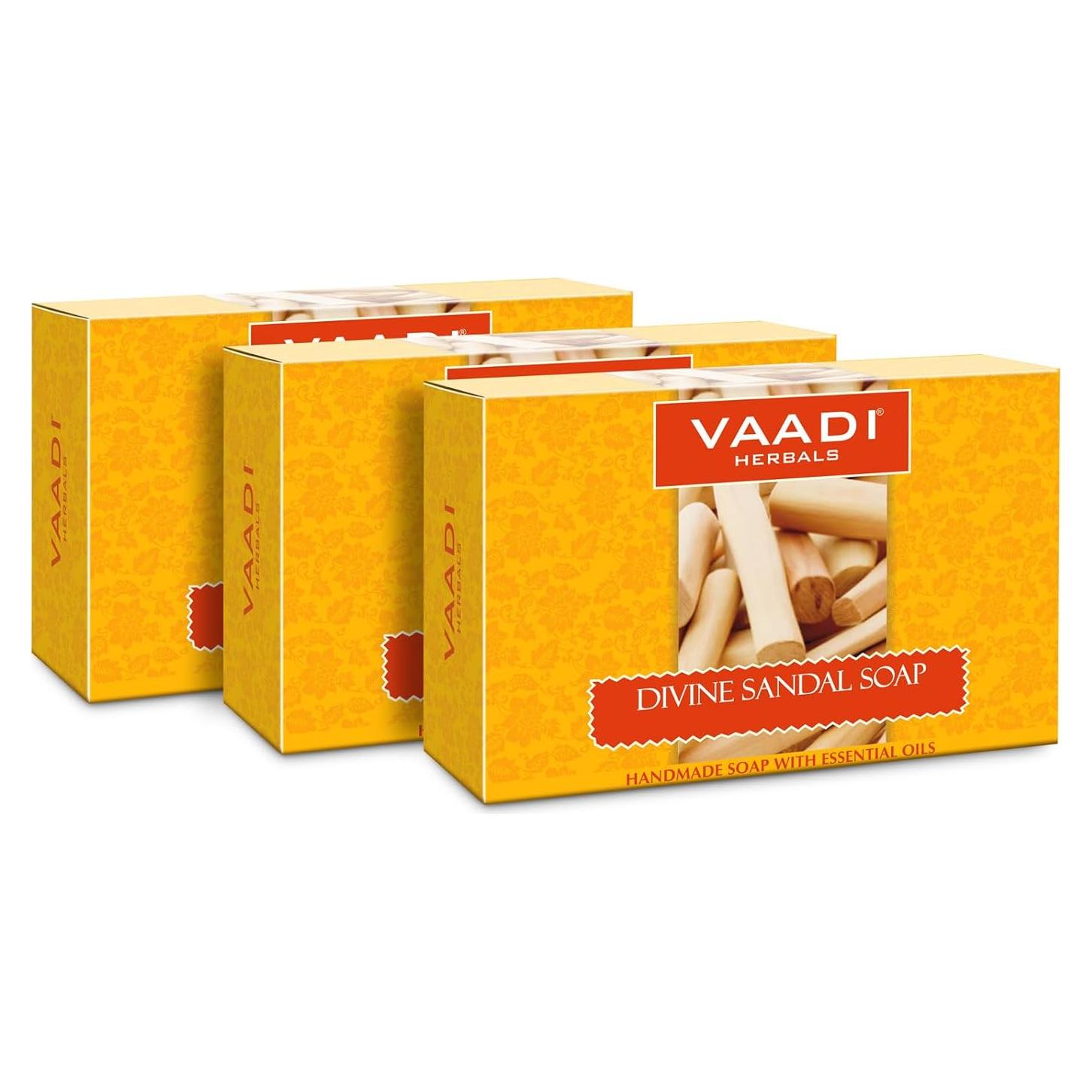 Jabón Herbal Vaadi Herbals de Sándalo y Azafrán - 226.8g