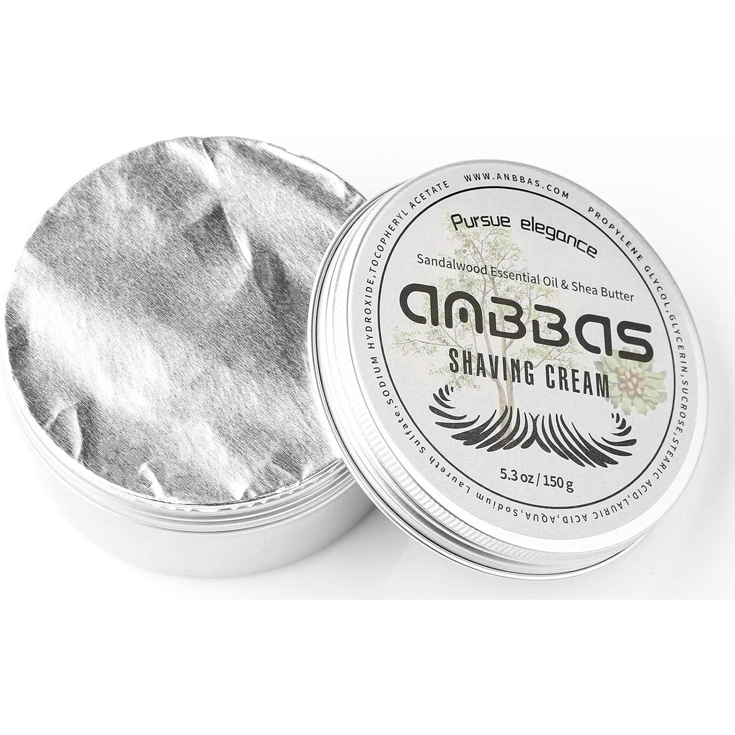 Crema de Afeitar Anbbas 150g Piel Sensible Sándalo Karité