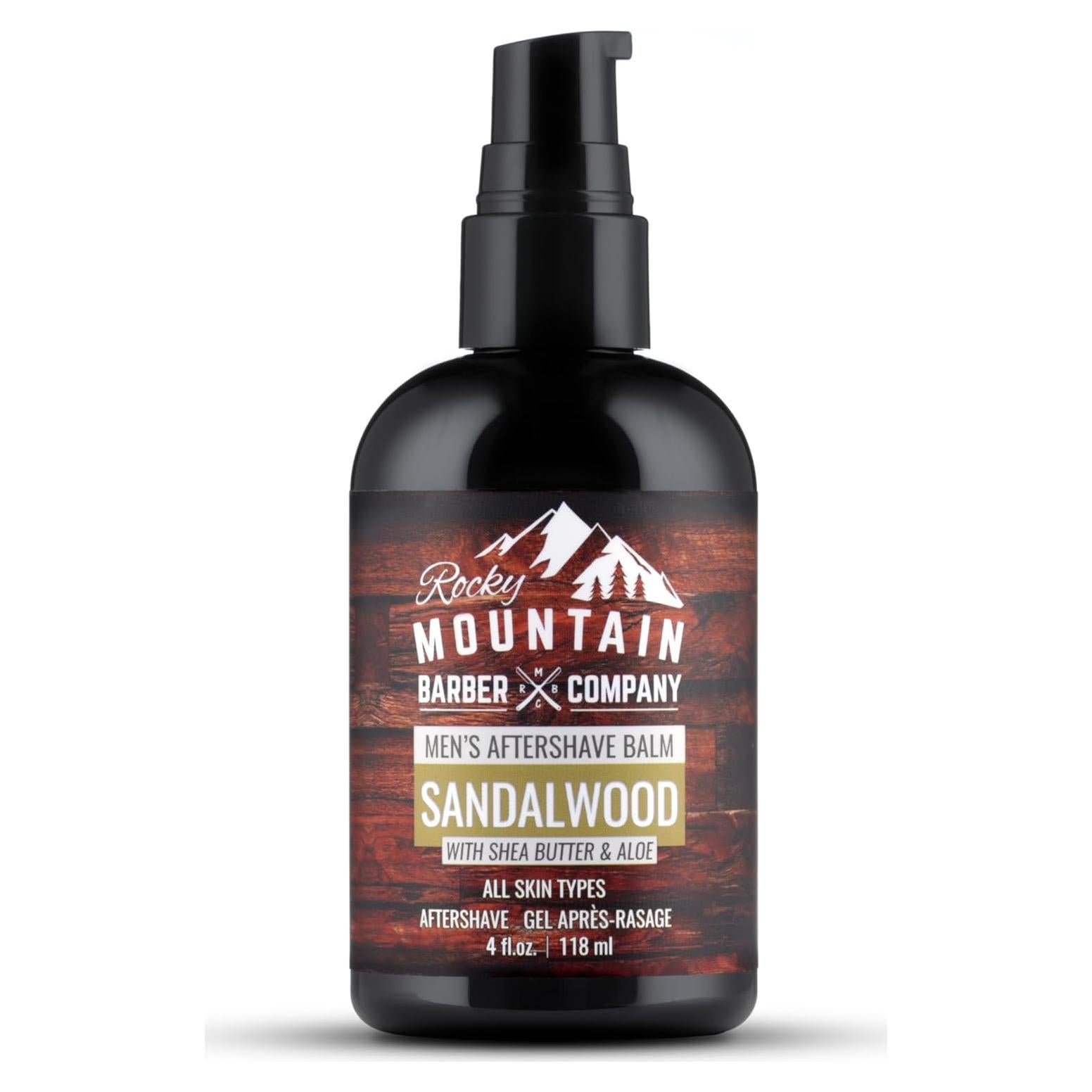 Bálsamo Aftershave Rocky Mountain Barber 113 g - Sándalo y Coco