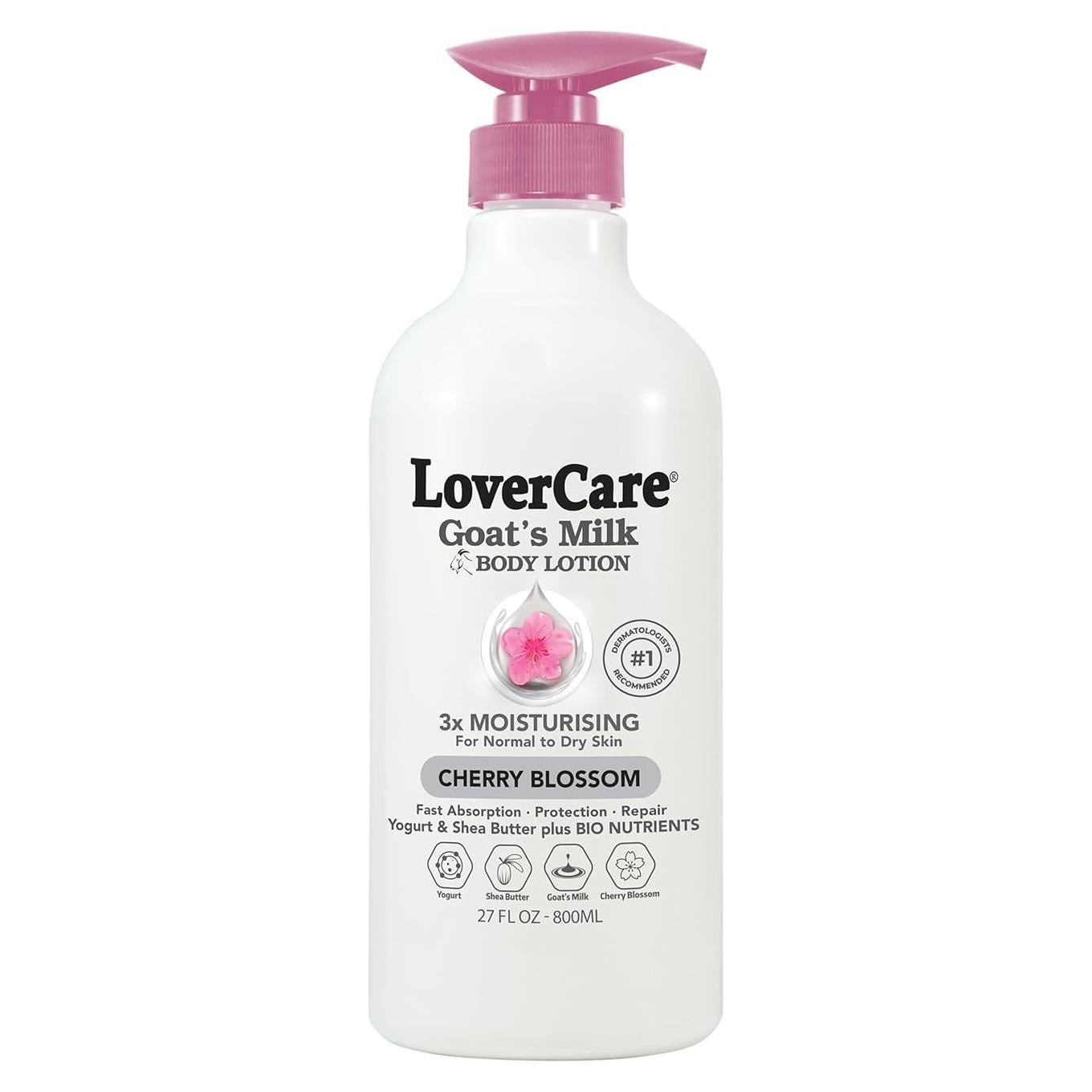 Loción Corporal de Leche de Cabra Lovercare 800ml Flor de Cerezo