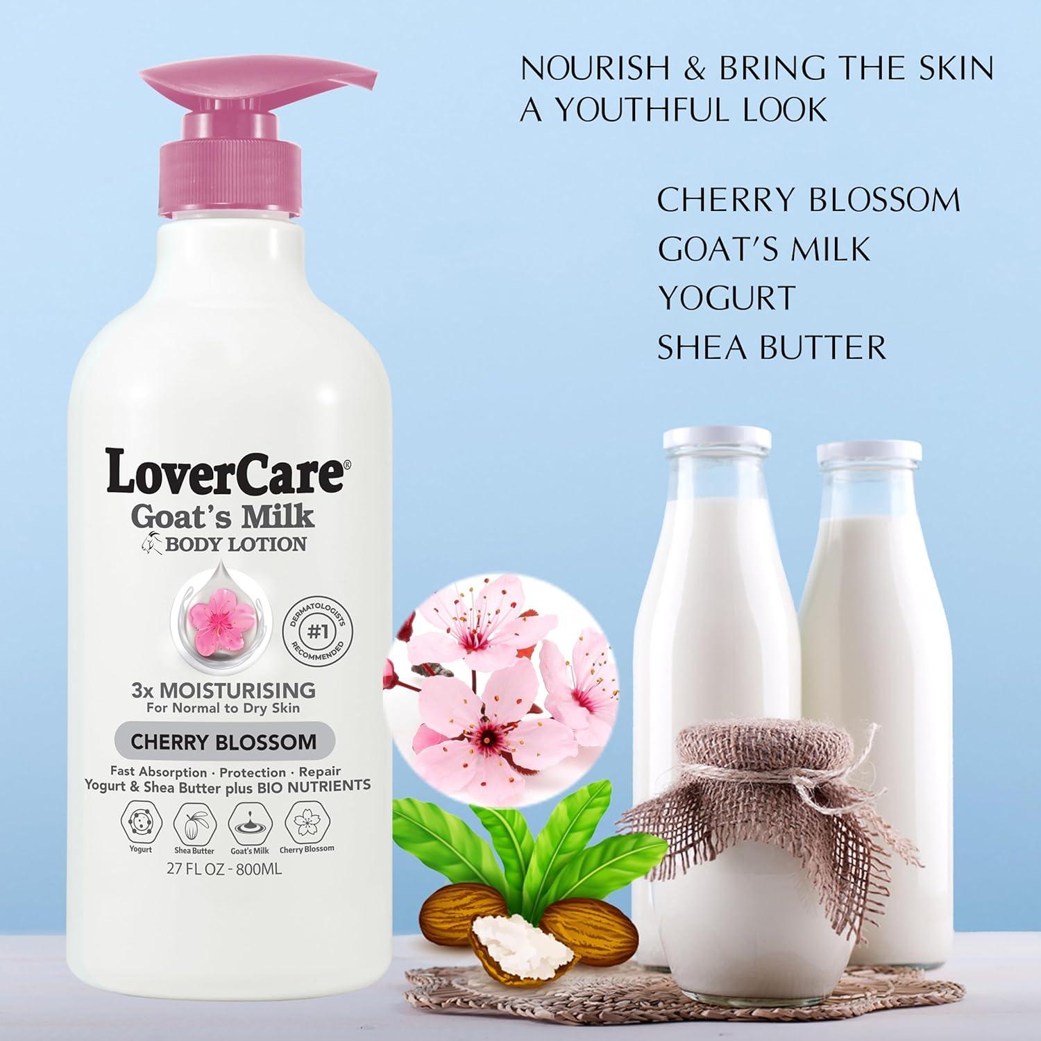 Loción Corporal de Leche de Cabra Lovercare 800ml Flor de Cerezo