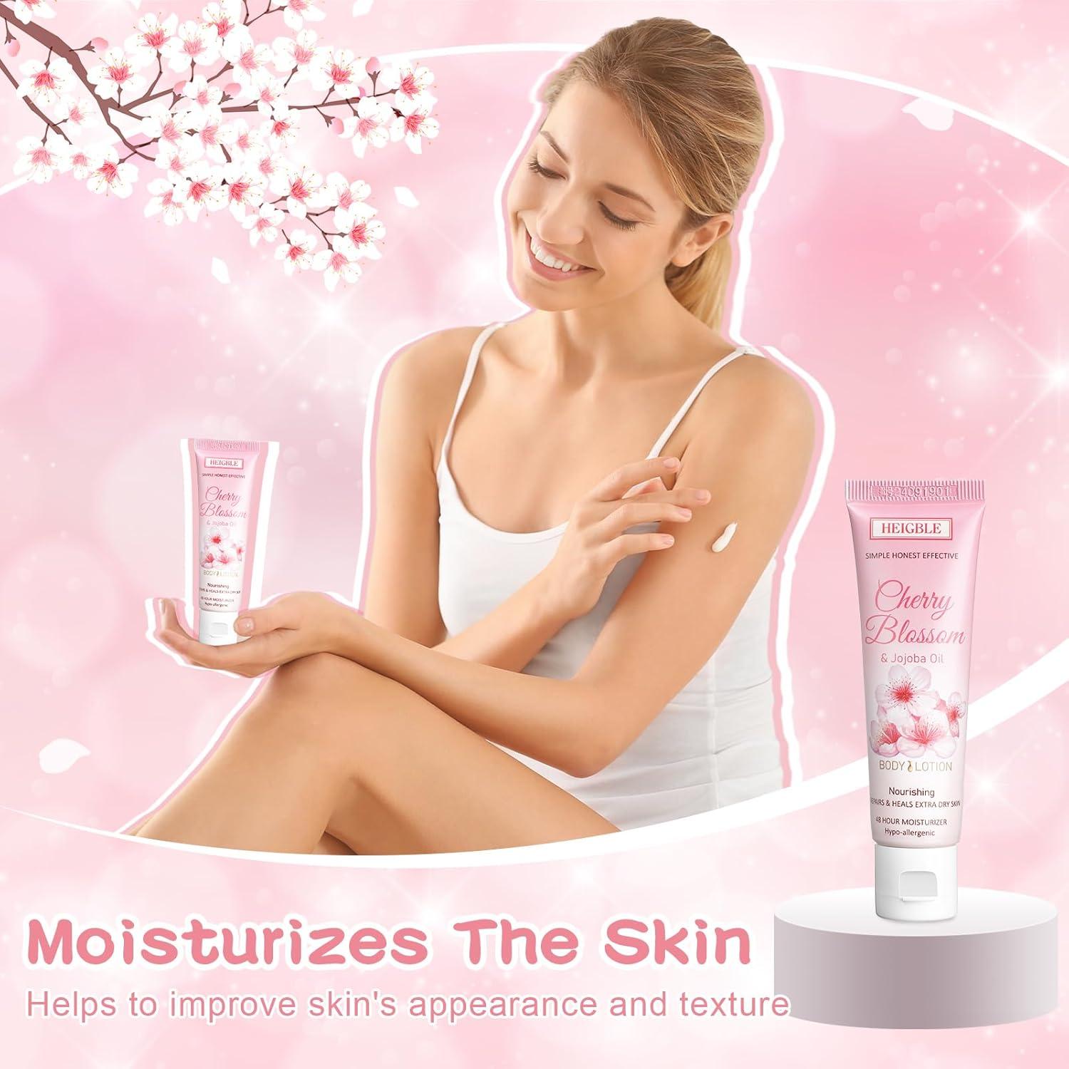 Paquete de 50 Lociones Corporales Heigble 30g Flor de Cerezo
