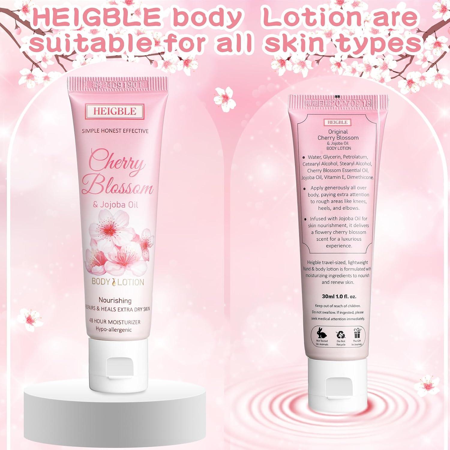 Paquete de 50 Lociones Corporales Heigble 30g Flor de Cerezo