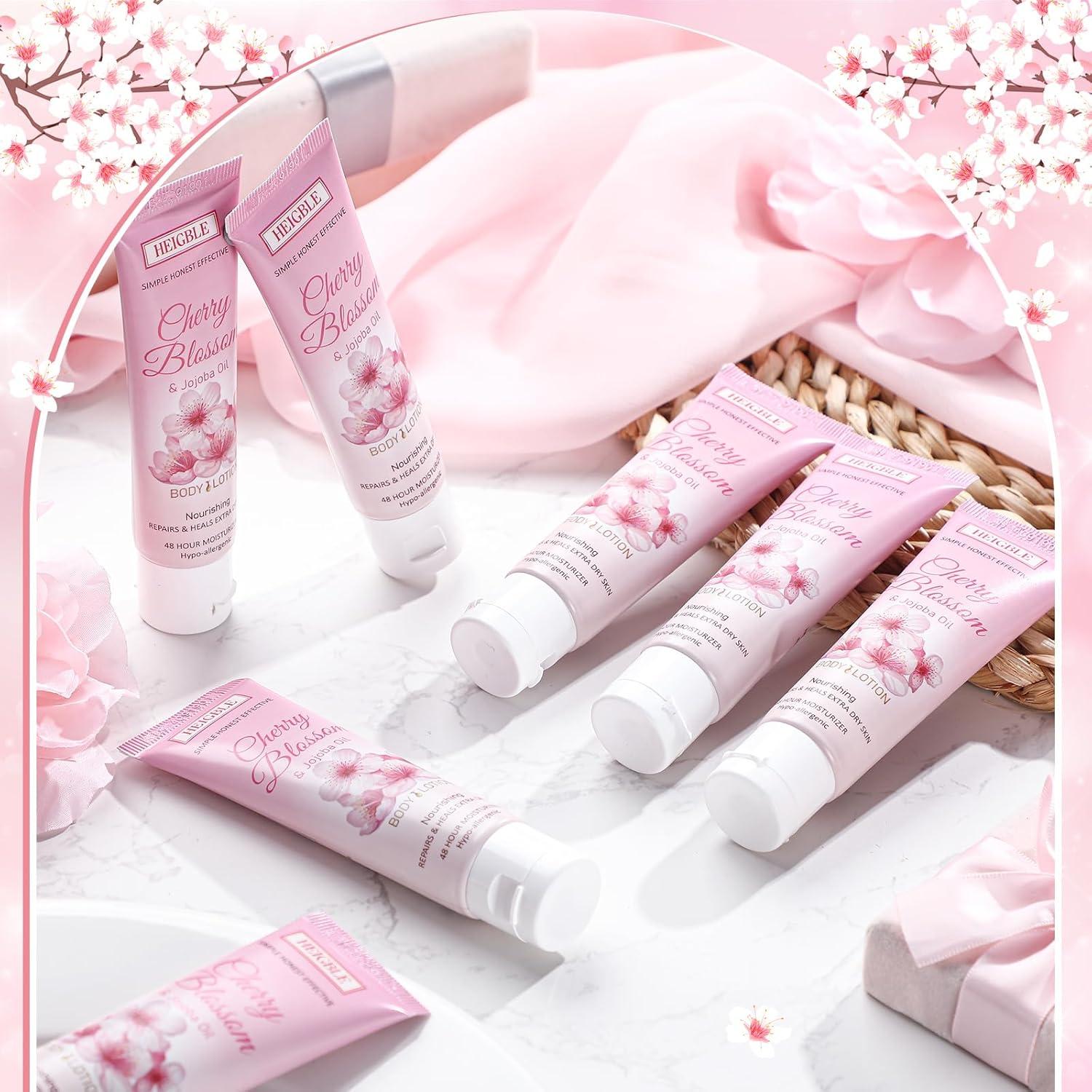 Paquete de 50 Lociones Corporales Heigble 30g Flor de Cerezo