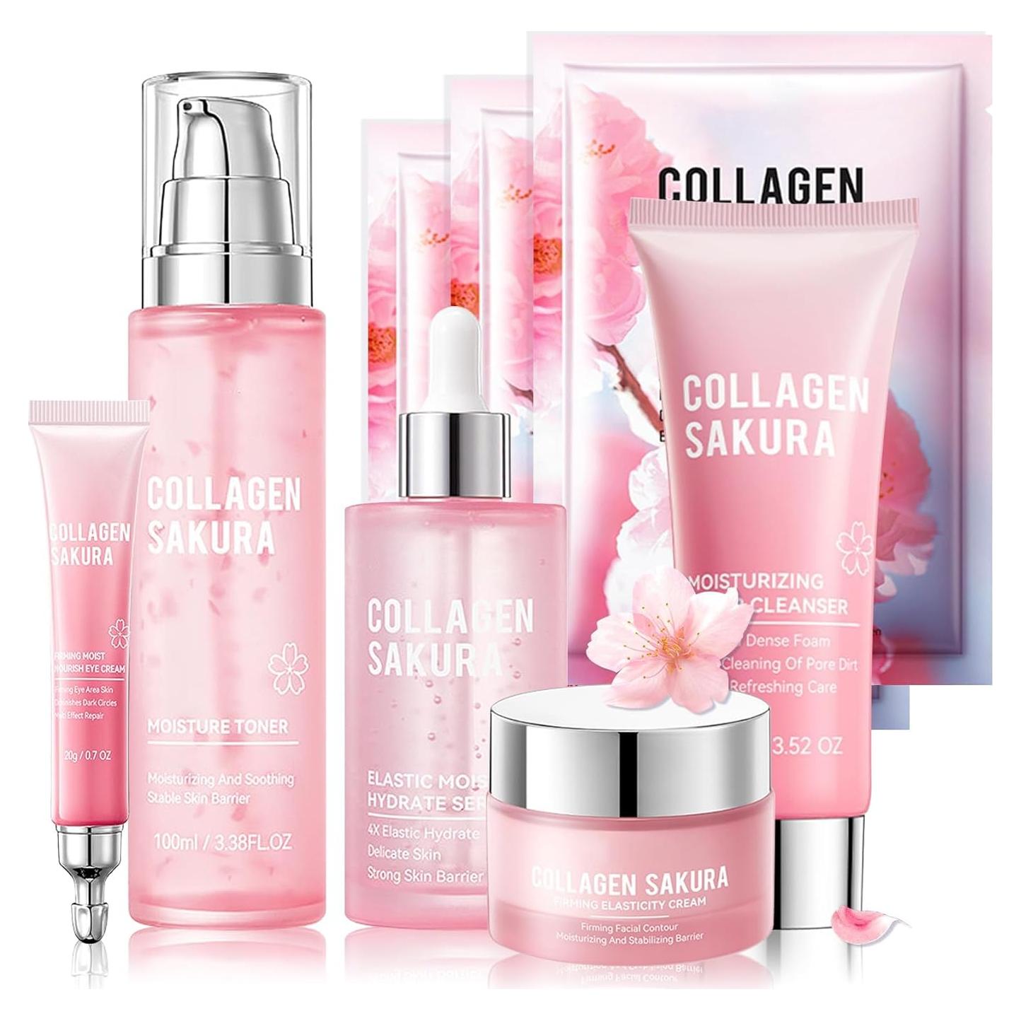 Set de Cuidado Facial Sakura - Kit de Viaje 6 Piezas