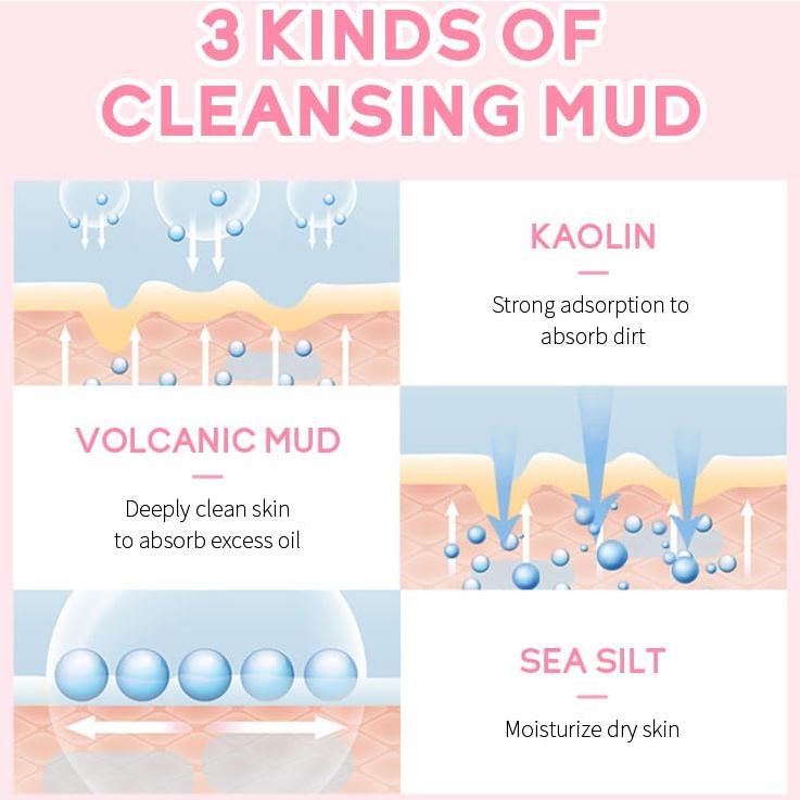 Mascarilla Facial de Barro AKARY Sakura - Hidratante y Limpiadora