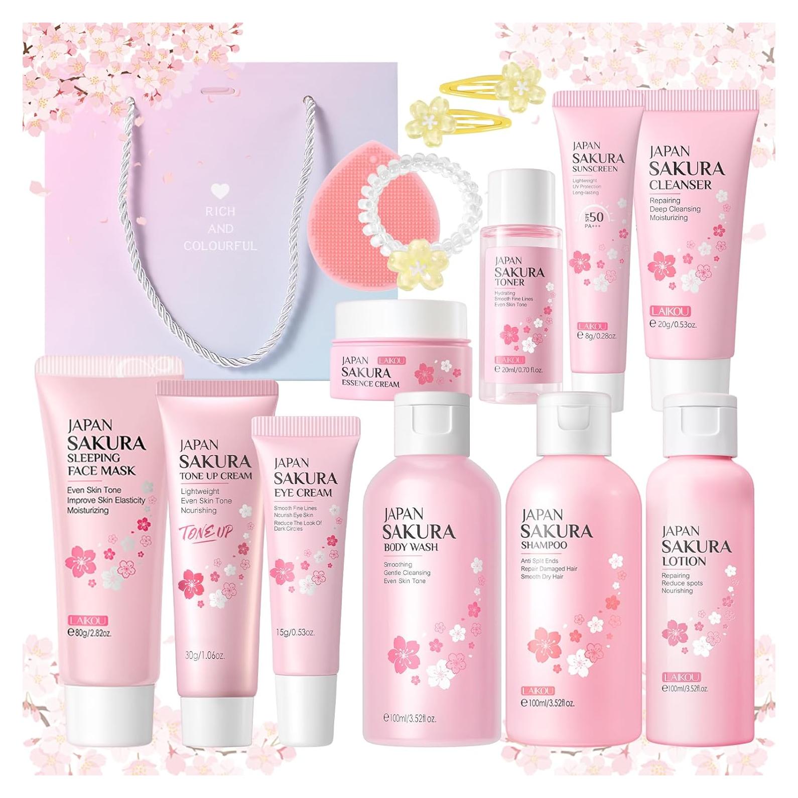 Juego de Cuidado de la Piel Sakura Ofanyia 15 Piezas para Niñas