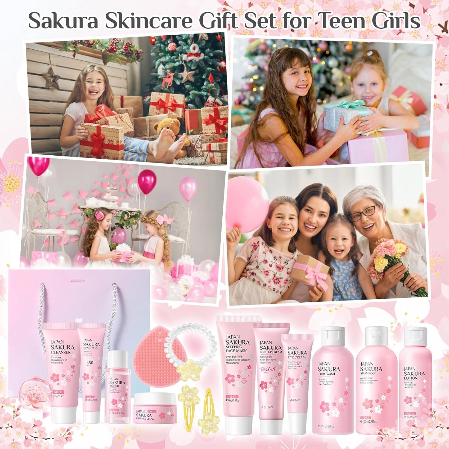Juego de Cuidado de la Piel Sakura Ofanyia 15 Piezas para Niñas