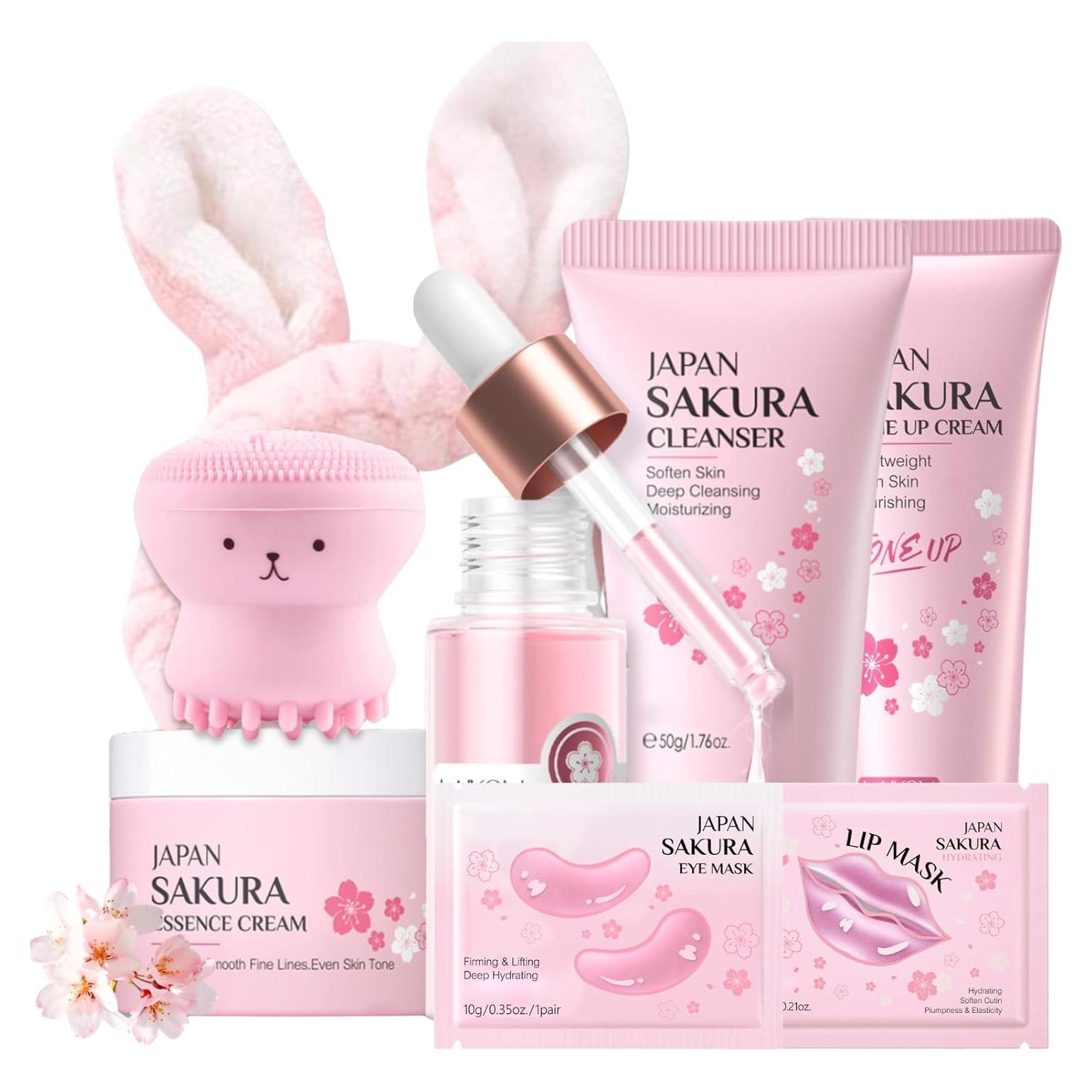 Kit de Cuidado de la Piel Sakura Evolvique 8 Piezas Viaje