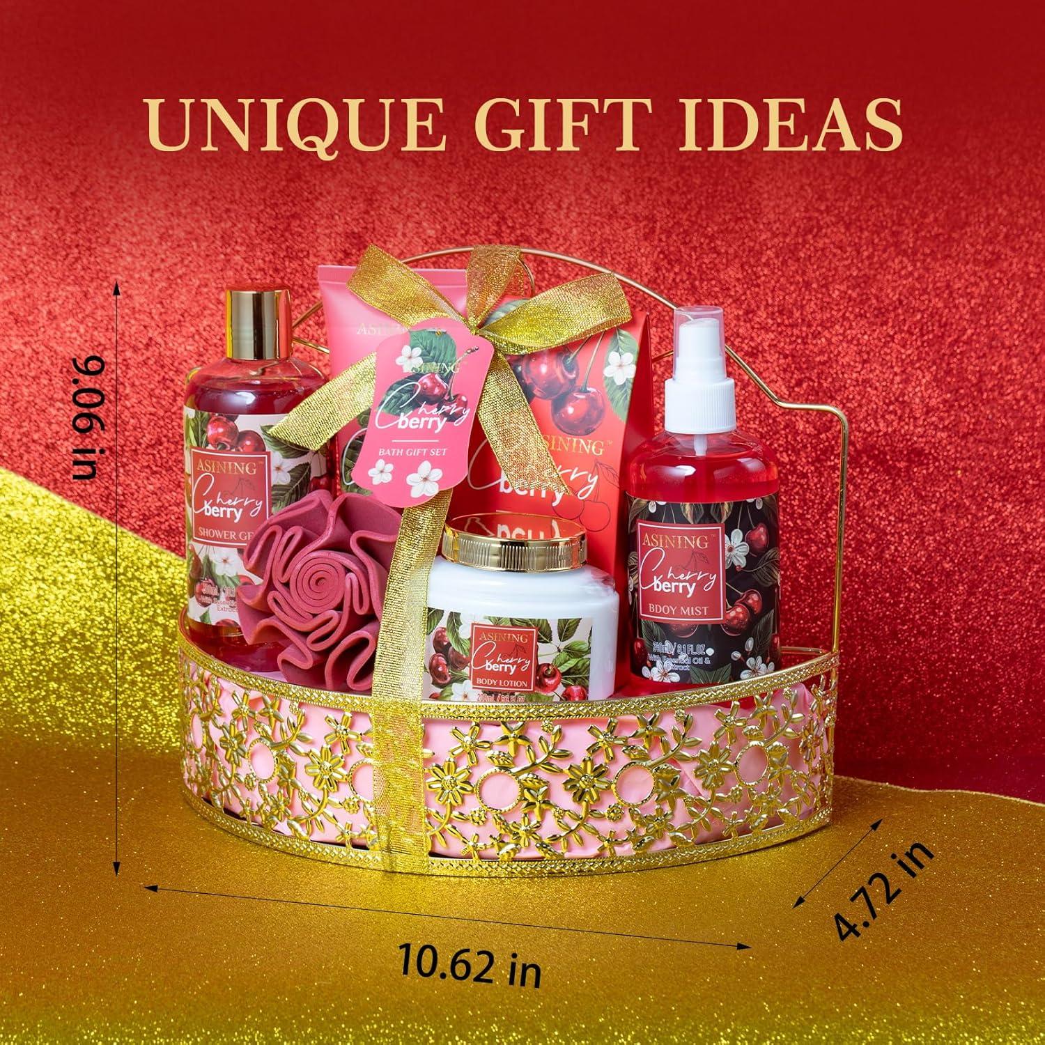 Juego de Cesta de Baño Spa ASINING con Aroma a Cereza 1kg