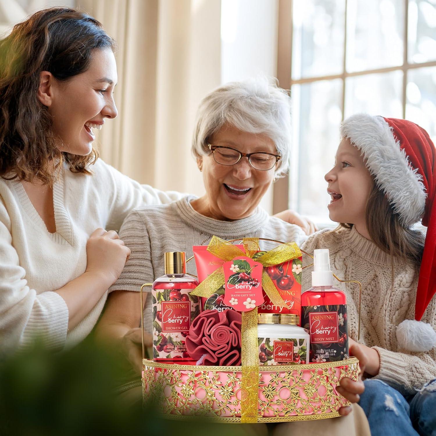 Juego de Cesta de Baño Spa ASINING con Aroma a Cereza 1kg