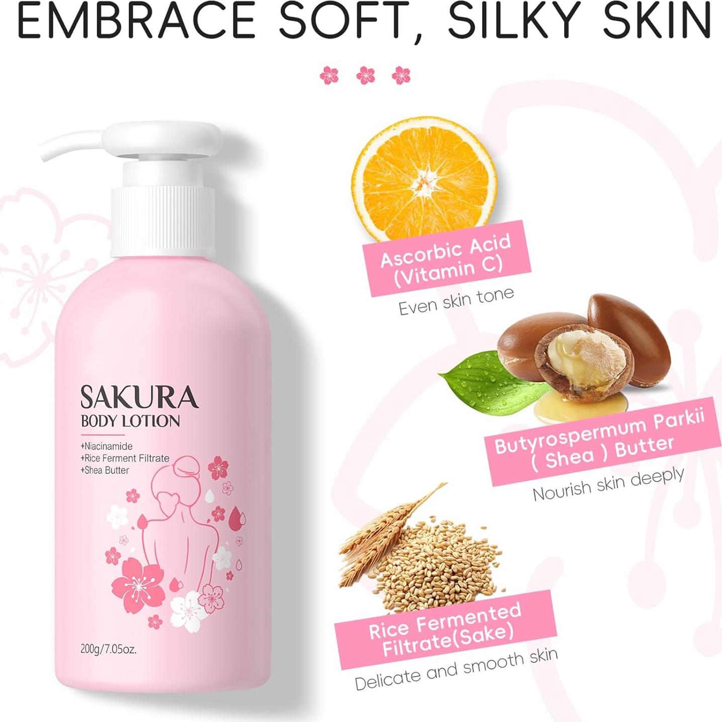 Loción Corporal Hidratante Xoyssfy Flor de Cerezo 230g