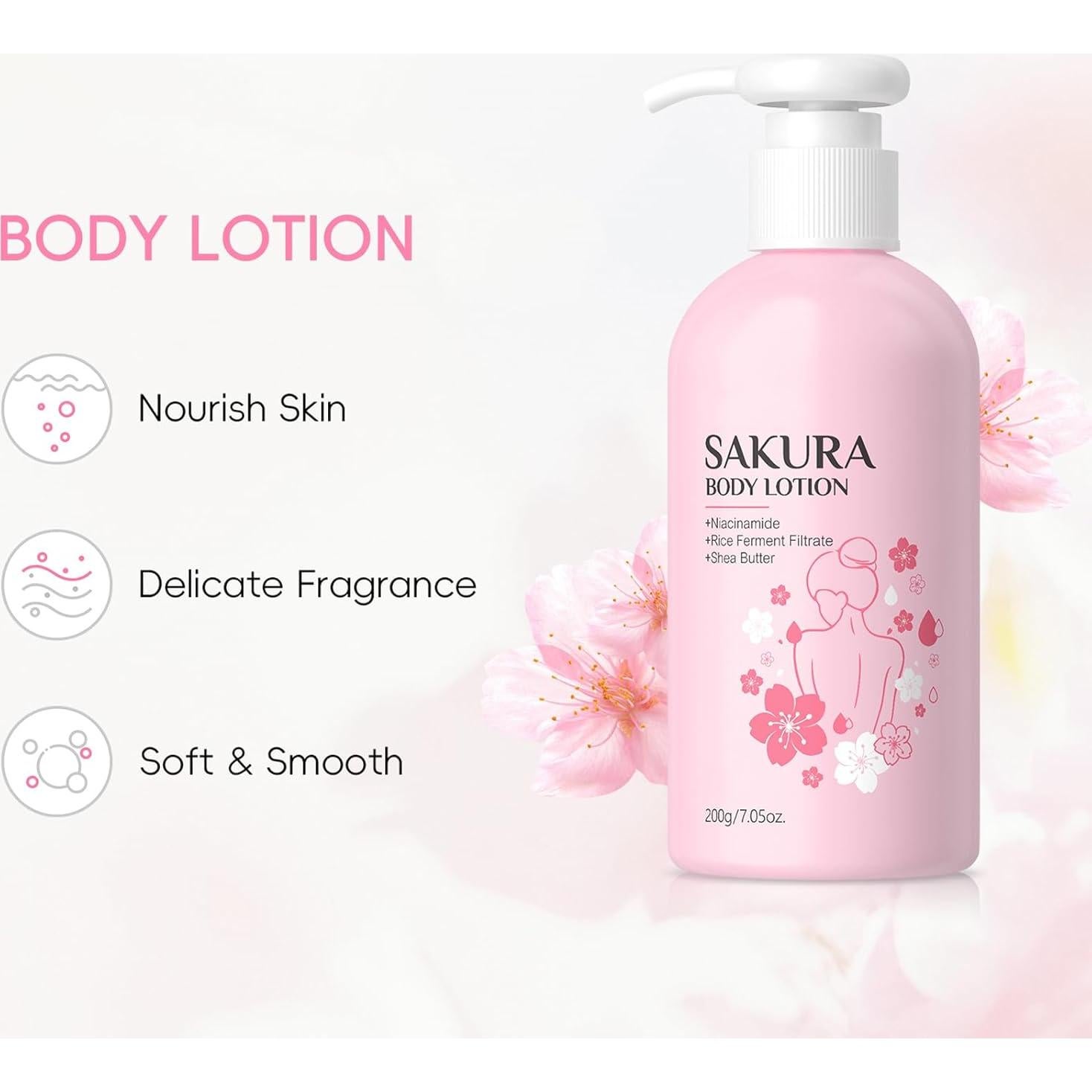 Loción Corporal Hidratante Xoyssfy Flor de Cerezo 230g