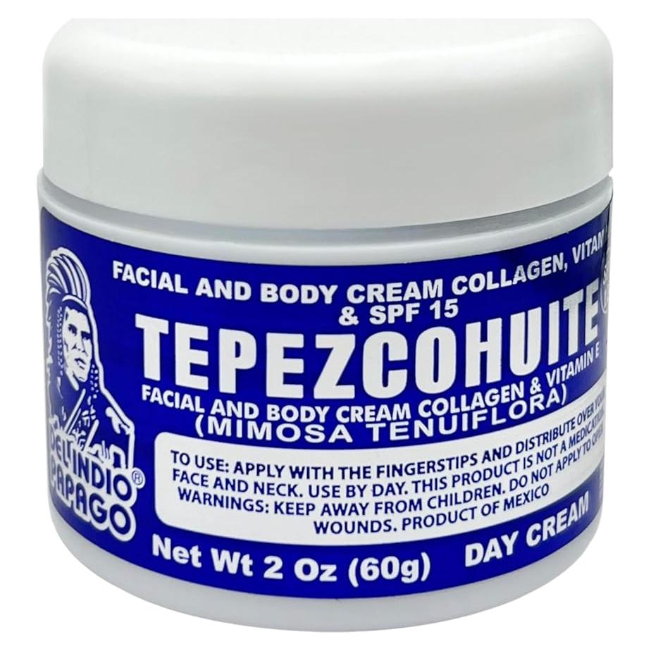 Crema Facial Del Indio Papago Día 60g con Tepezcohuite y Vitamina E