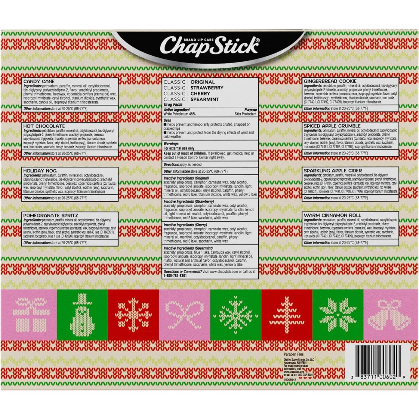 Calendario de Adviento ChapStick 12 Días Balsamo Labial 4.25g