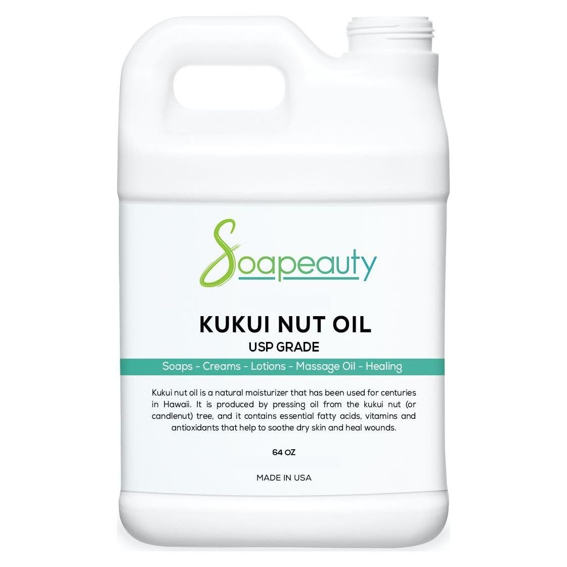 Aceite de Nuez Kukui Soapeauty 1.89L | Hidratante Natural Piel y Cabello