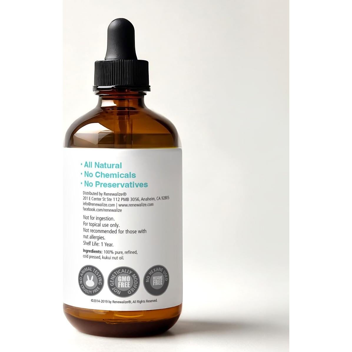 Aceite de Nuez de Kukui Renewalize 118 ml Hidratante Anti-frizz