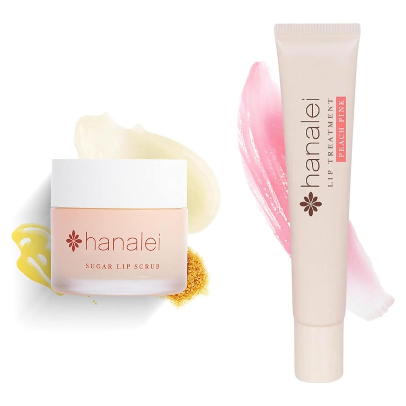 Conjunto Exfoliante y Tratamiento Labial Hanalei Durazno Rosa 15g