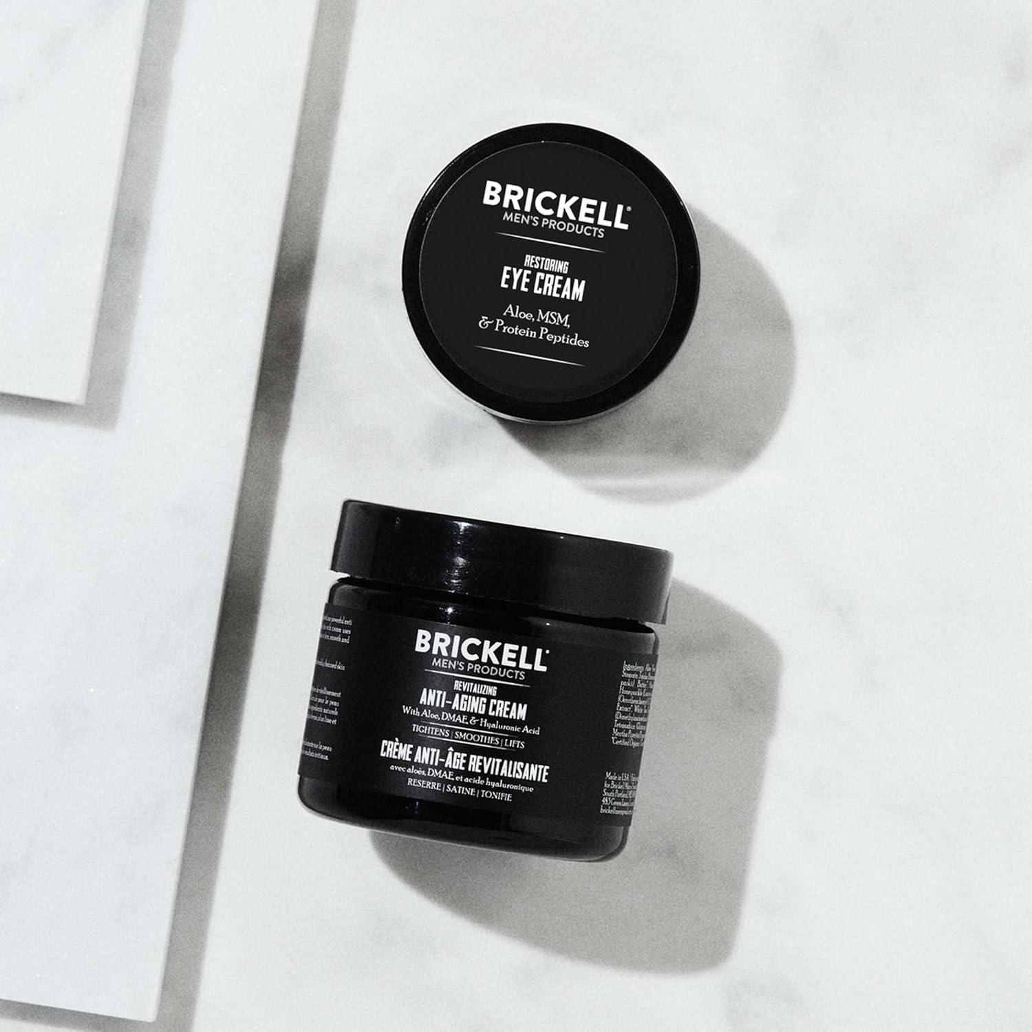 Rutina Antienvejecimiento Brickell para Hombres - Crema Facial y Ojos