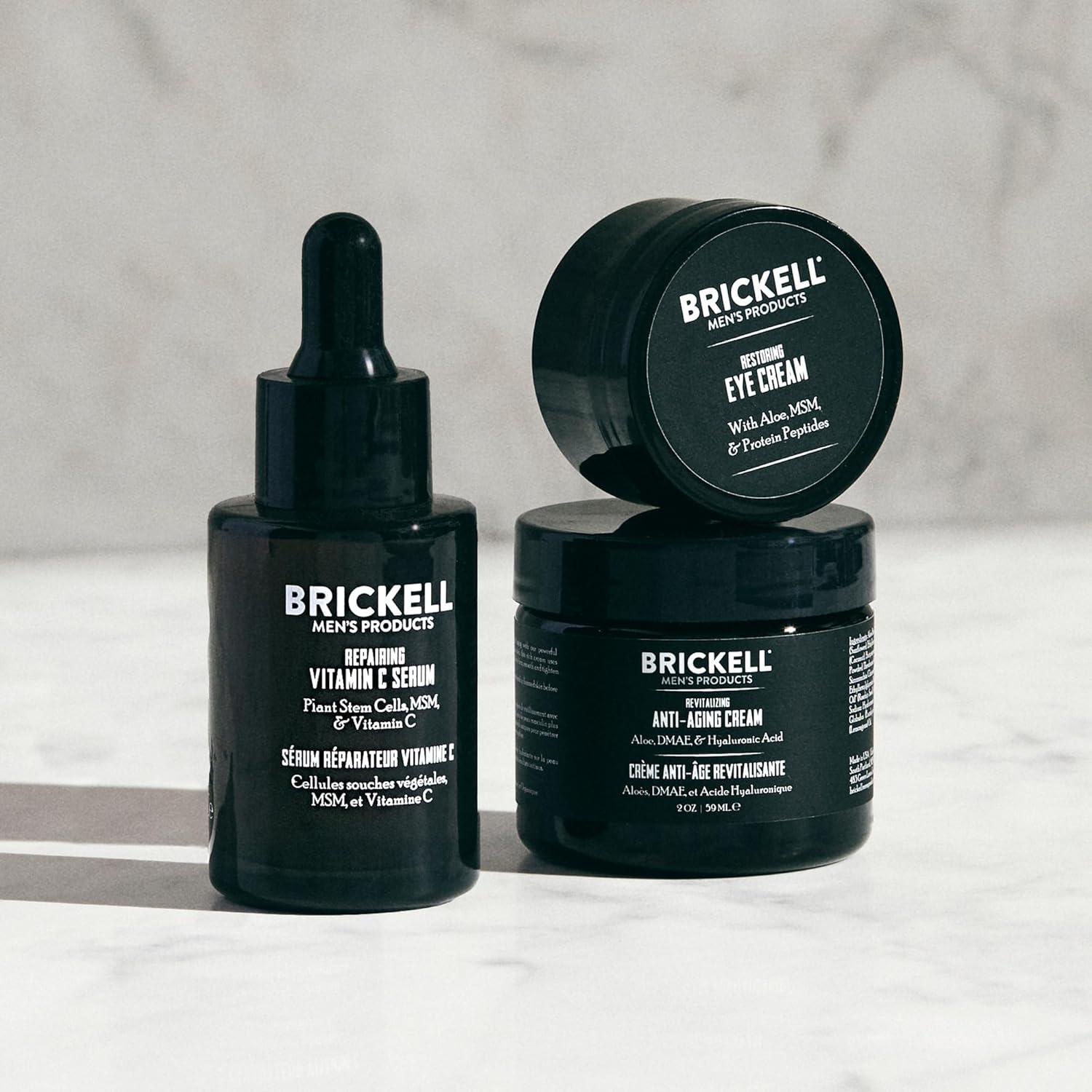Set Antienvejecimiento para Hombres Brickell - Crema y Suero Facial