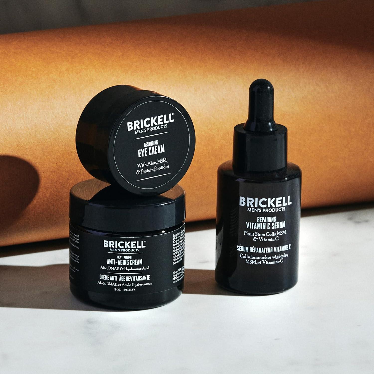 Set Antienvejecimiento para Hombres Brickell - Crema y Suero Facial