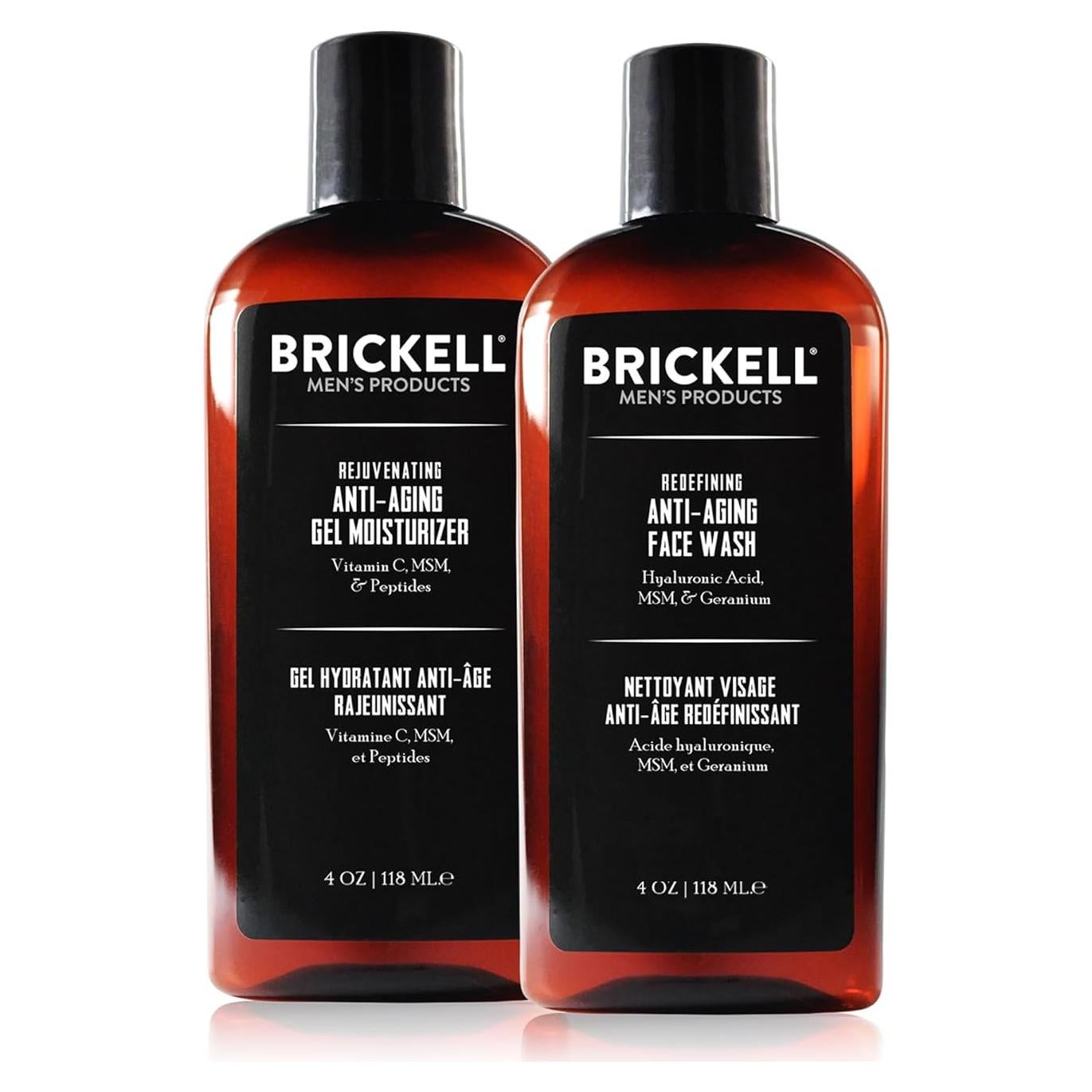 Set Cuidado Facial para Hombres Brickell - Limpiador y Hidratante