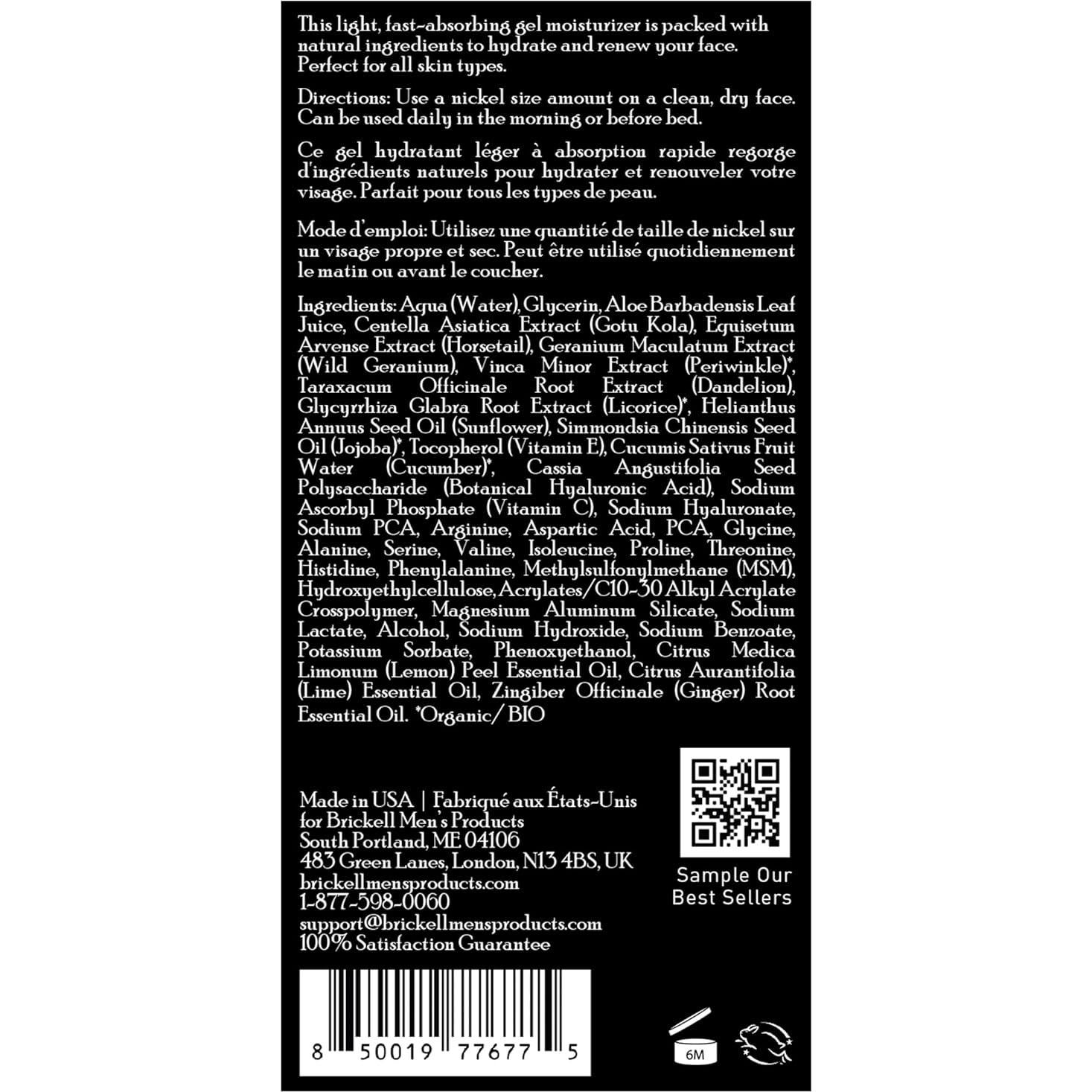 Set Cuidado Facial para Hombres Brickell - Limpiador y Hidratante