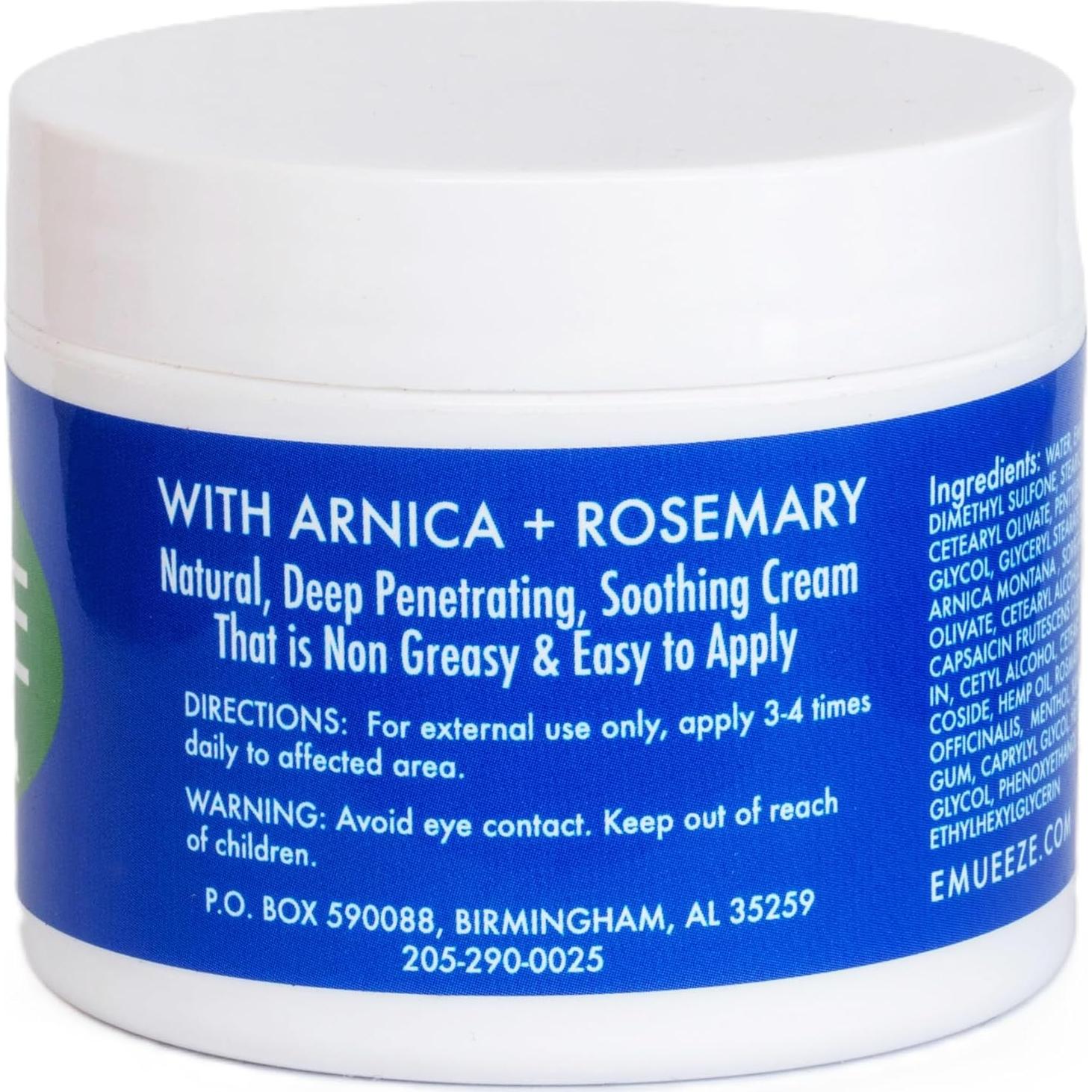 Crema Calmante Pro Emu con Cáñamo y Árnica 56.7g