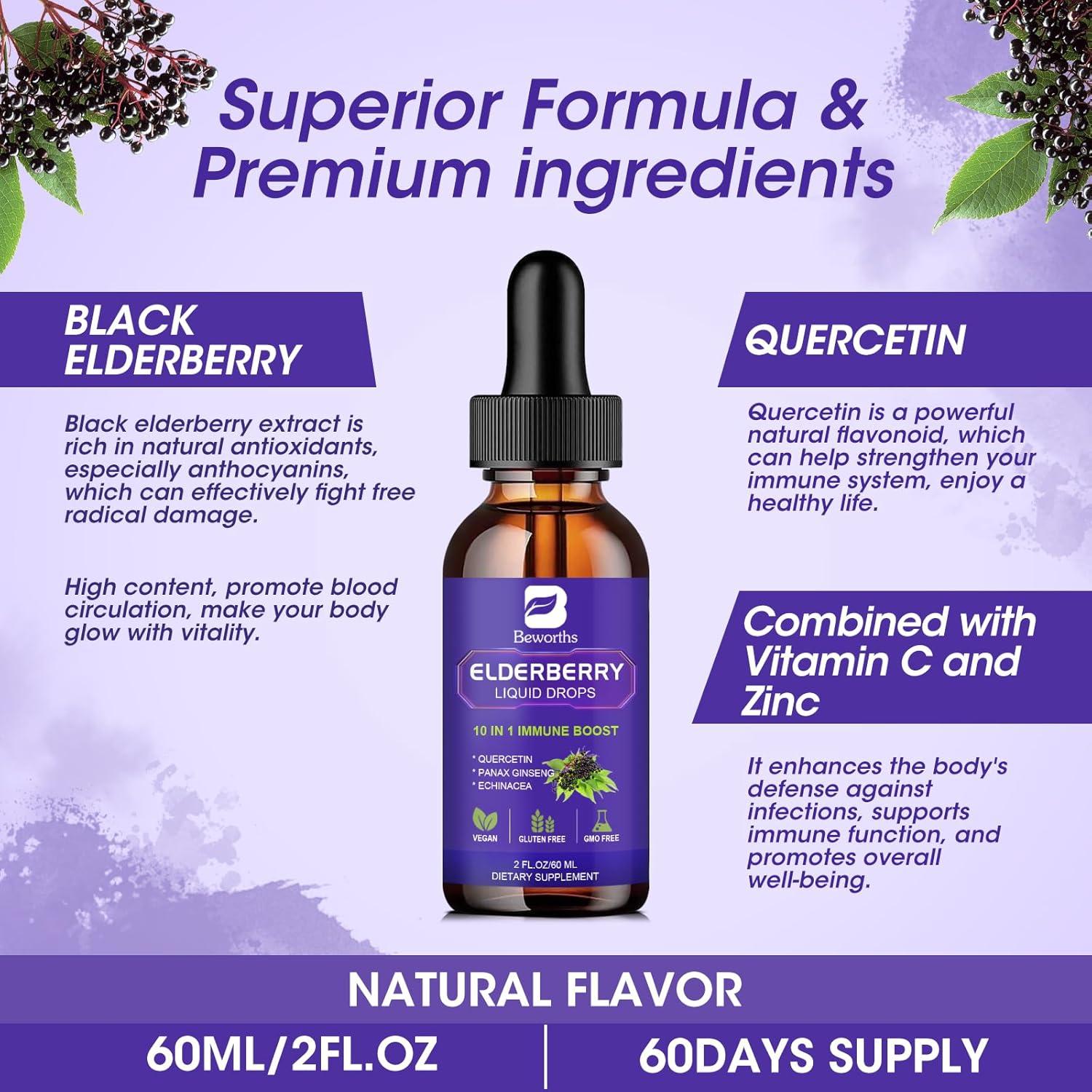 Jarabe de Saúco B BEWORTHS 59 ml con Vitamina C y Zinc