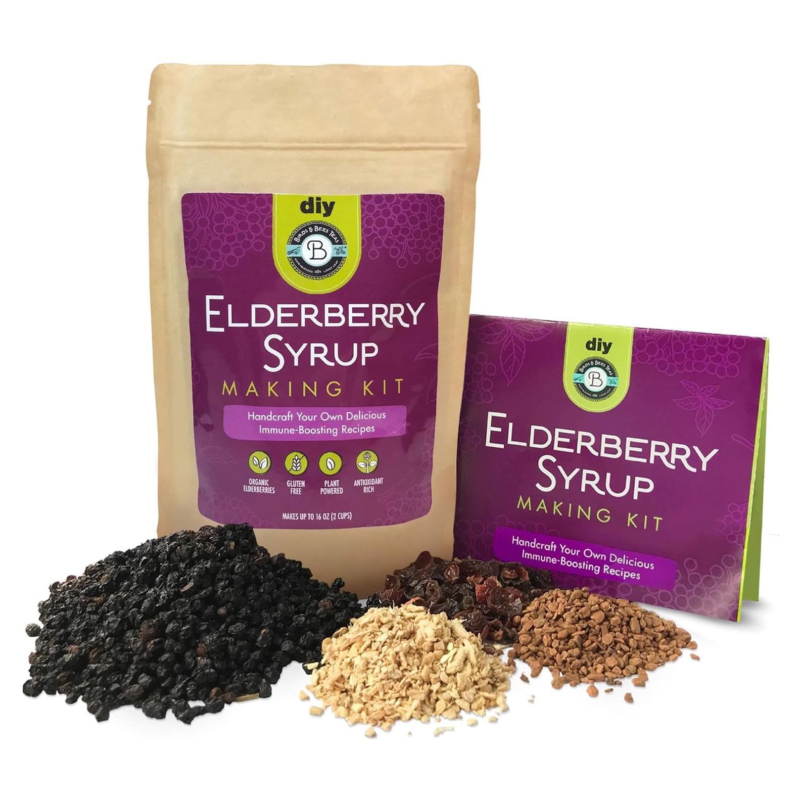 Kit de Jarabe de Saúco Orgánico Birds & Bees - 355-710ml