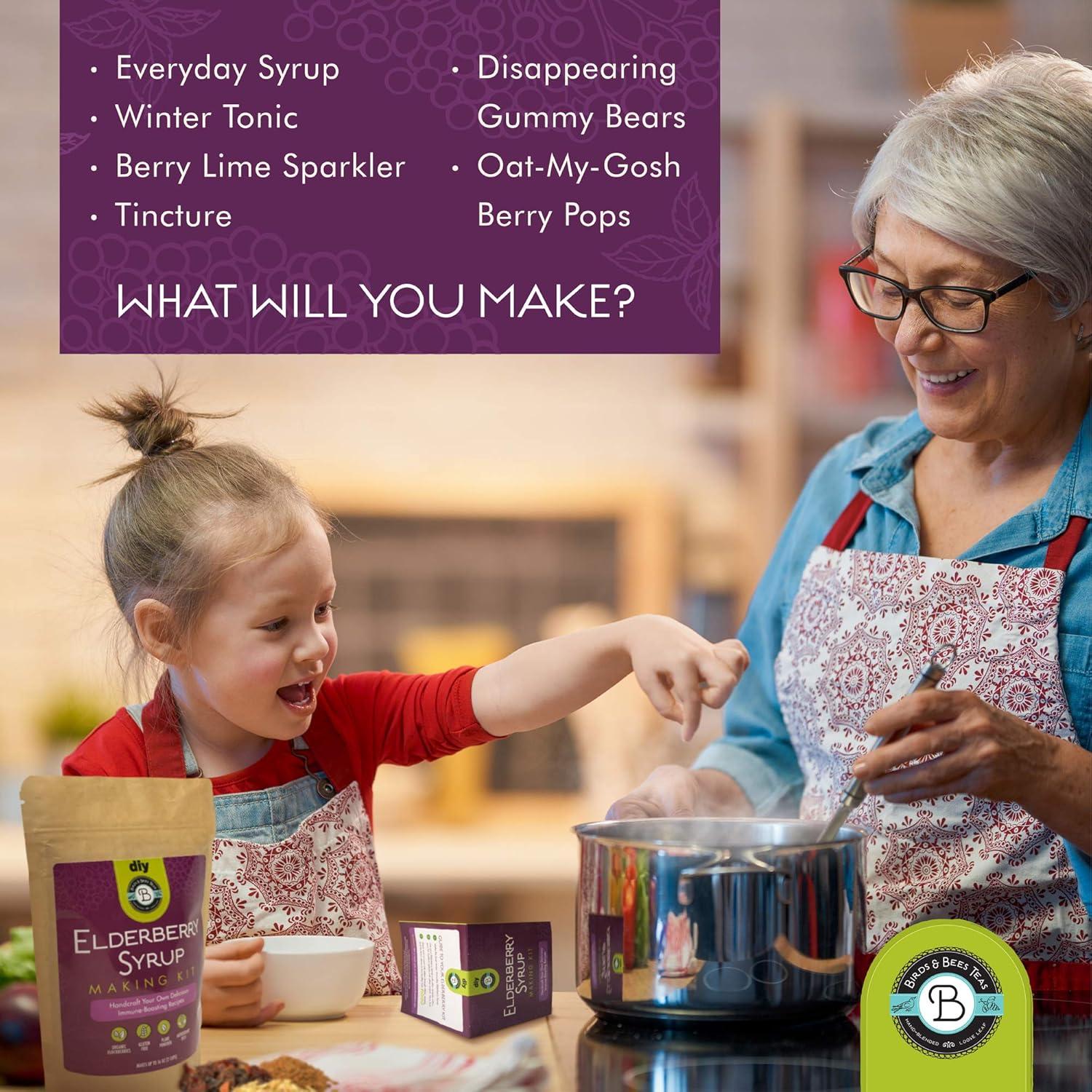 Kit de Jarabe de Saúco Orgánico Birds & Bees - 355-710ml