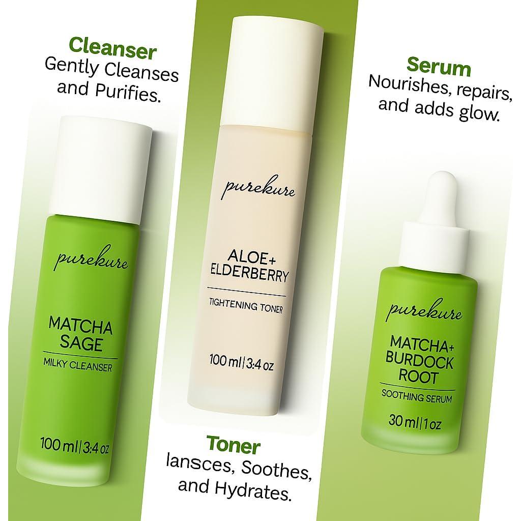 Toner Facial Orgánico Purekure con Aloe y Saúco 100 mL