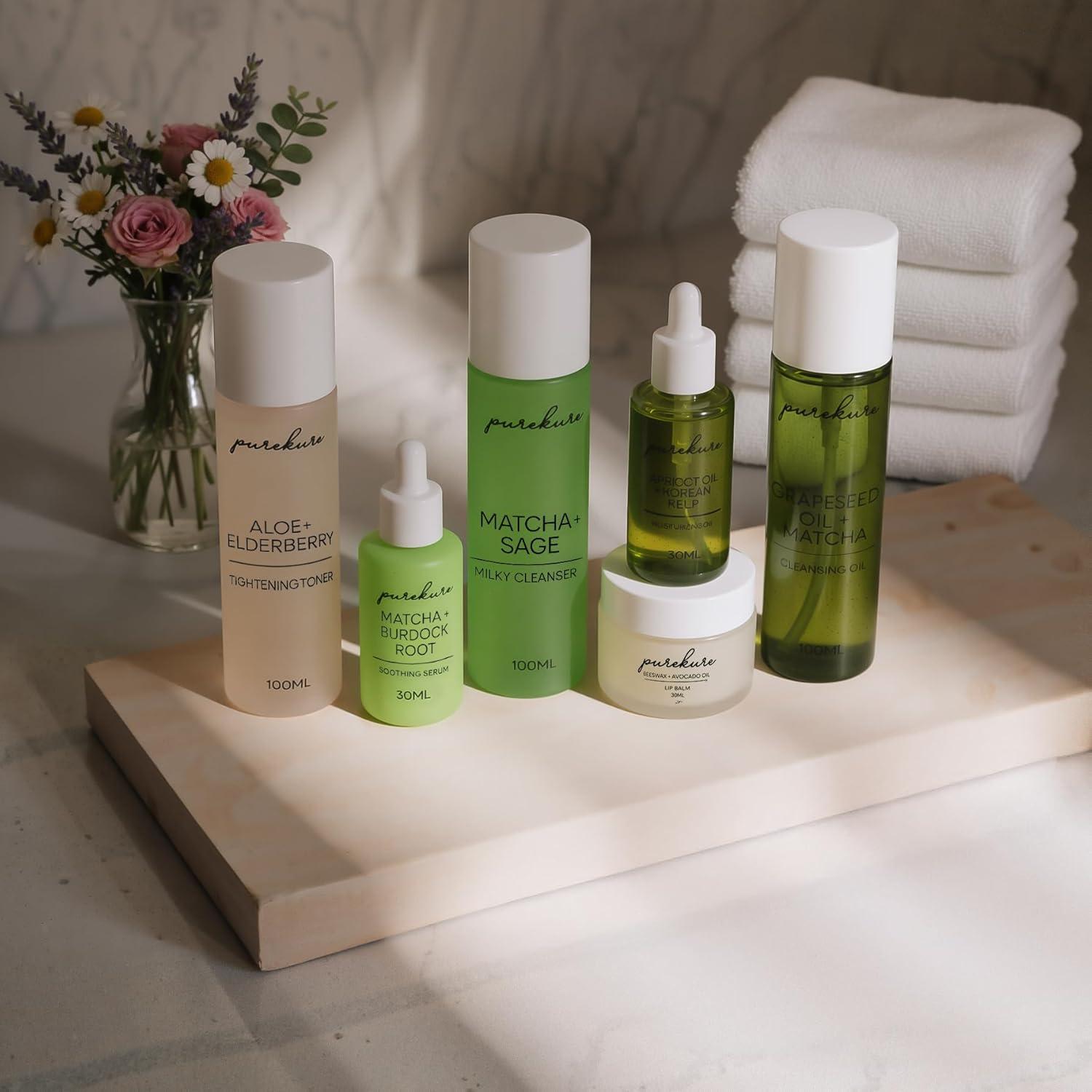 Toner Facial Orgánico Purekure con Aloe y Saúco 100 mL