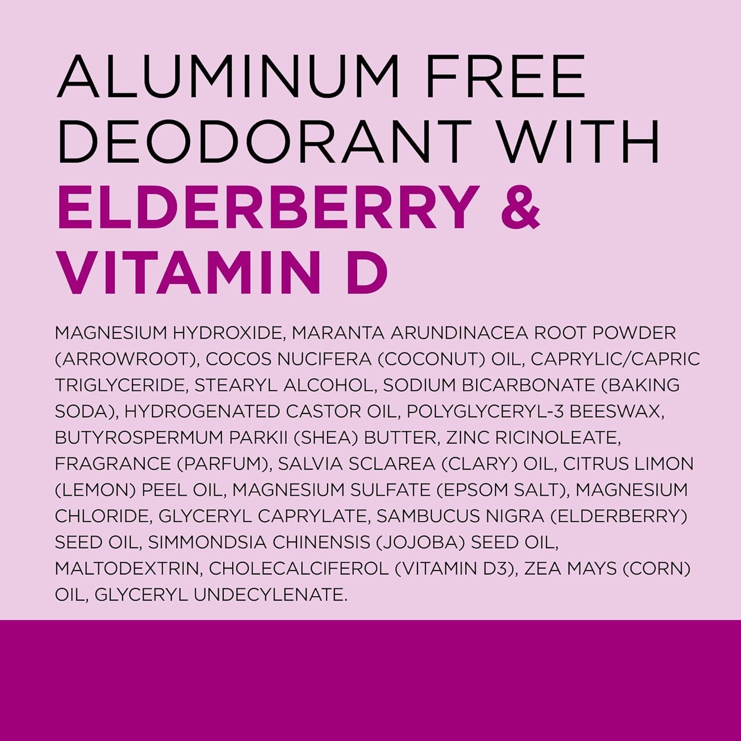 Desodorante Sin Aluminio Dr Teal's 75 g Saúco y Vitamina D (3 Pzas)